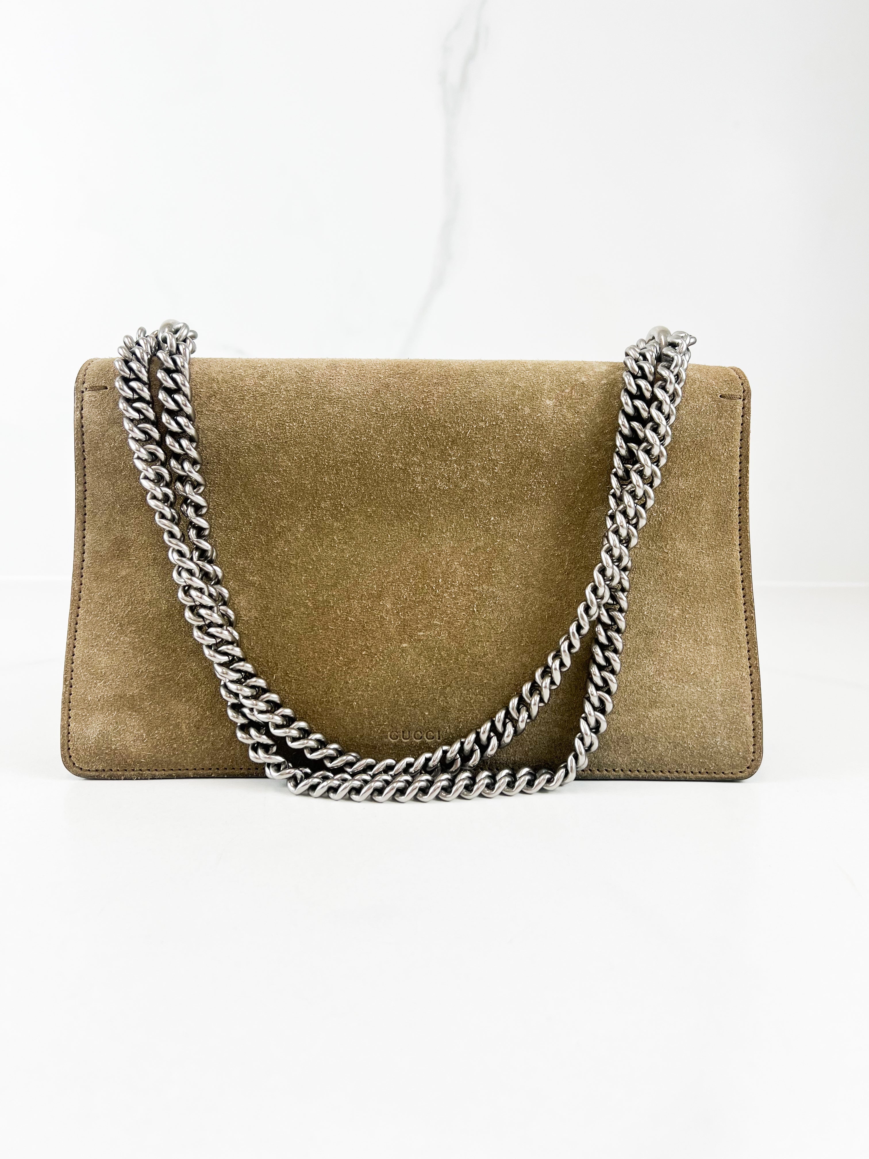 Gucci Beige Medium Suede Dionysus
