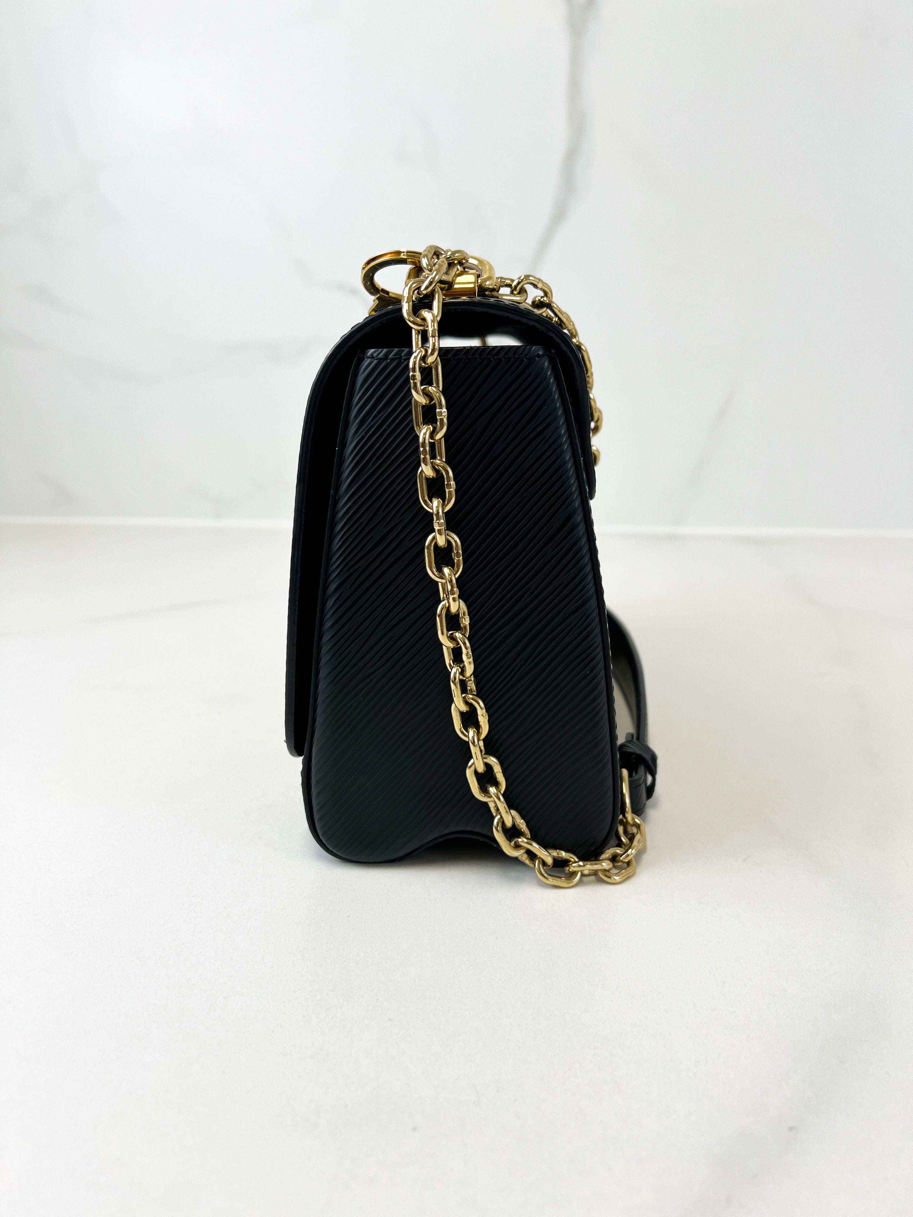 Louis Vuitton Black Twist PM In Epi Leather with GHW & Charms