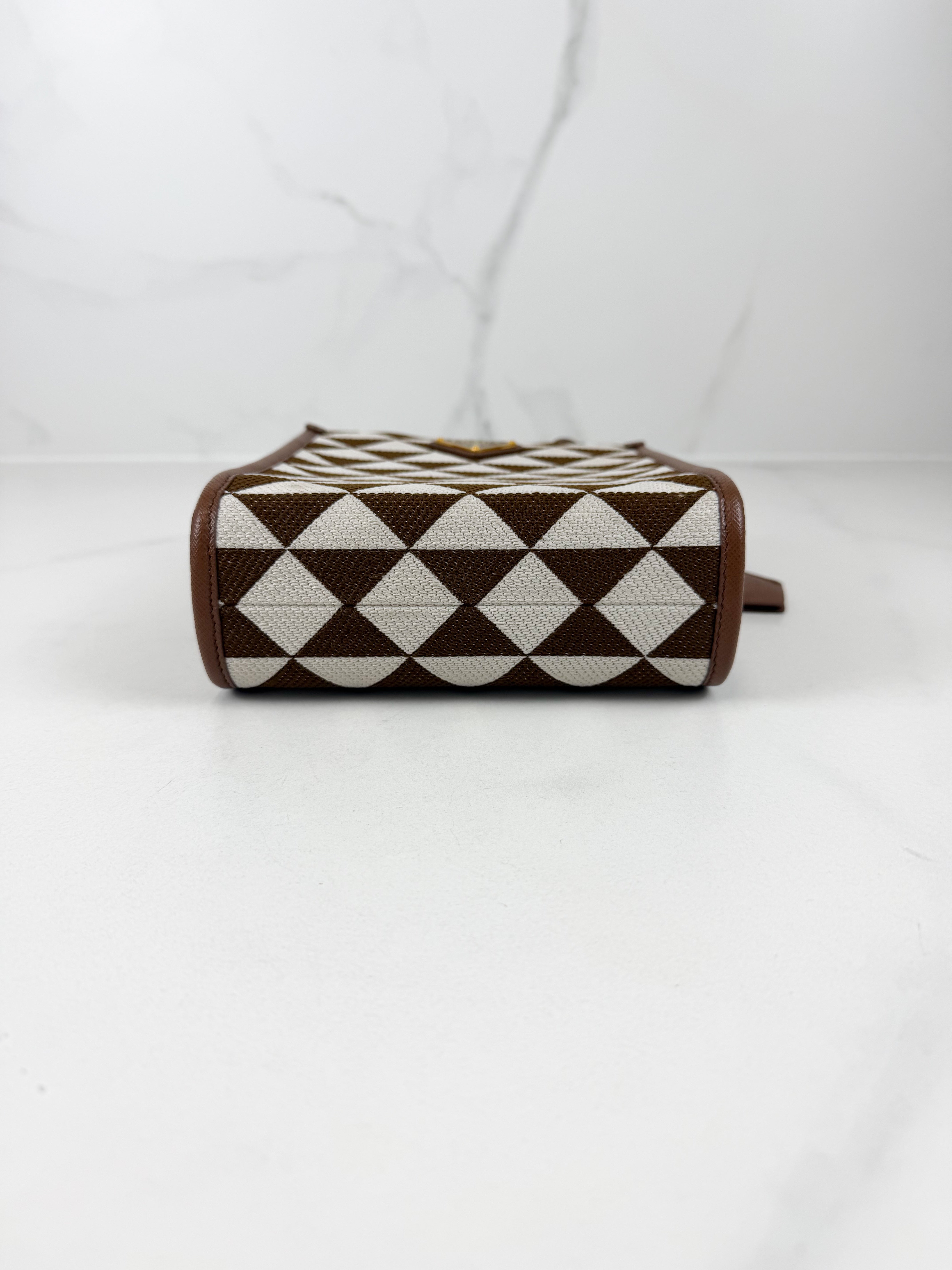 Prada Symbole Jacquard Fabric Mini Tote Bag