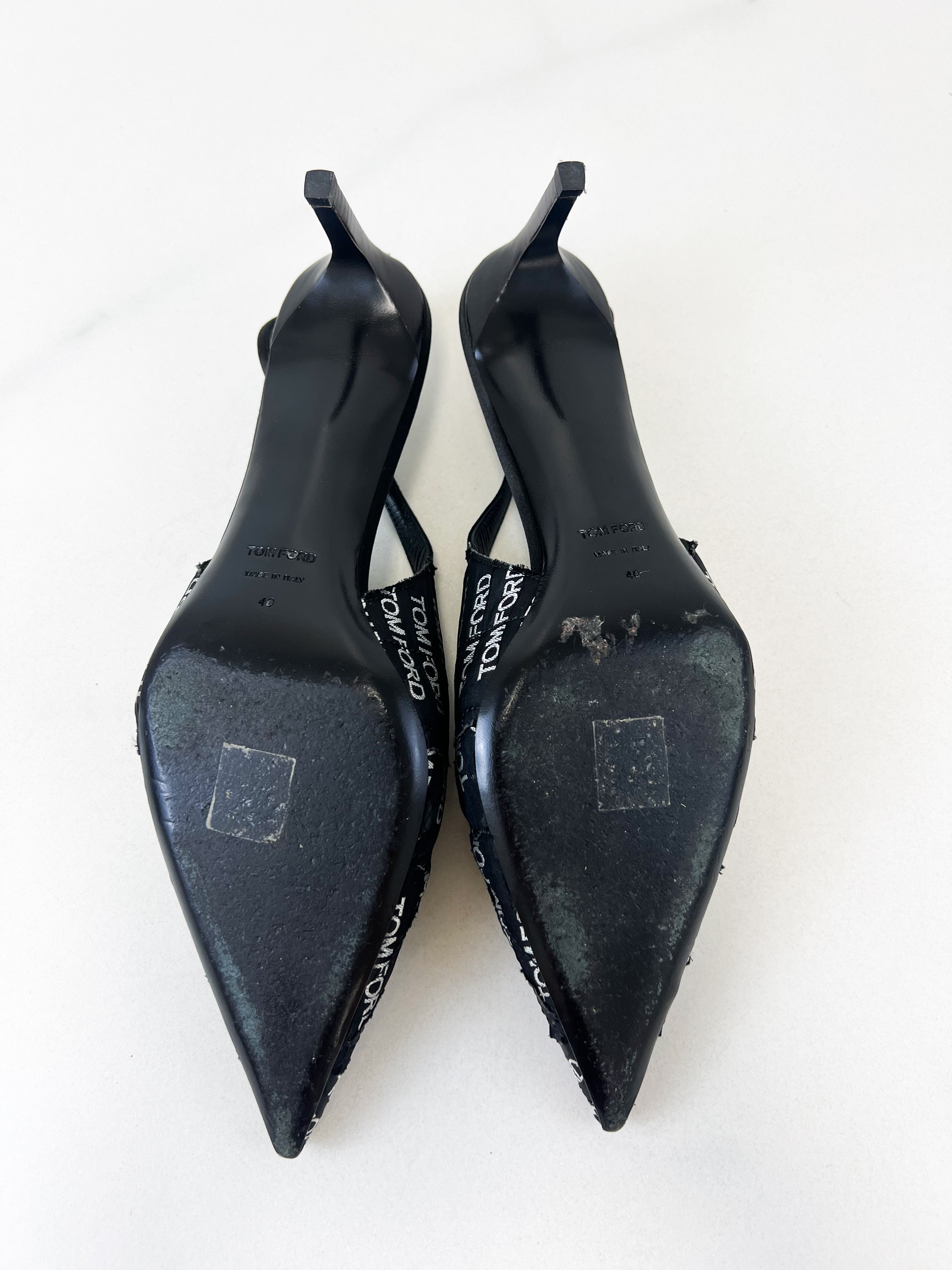 Tom Ford Logo Kitten Heel Pumps Size 40