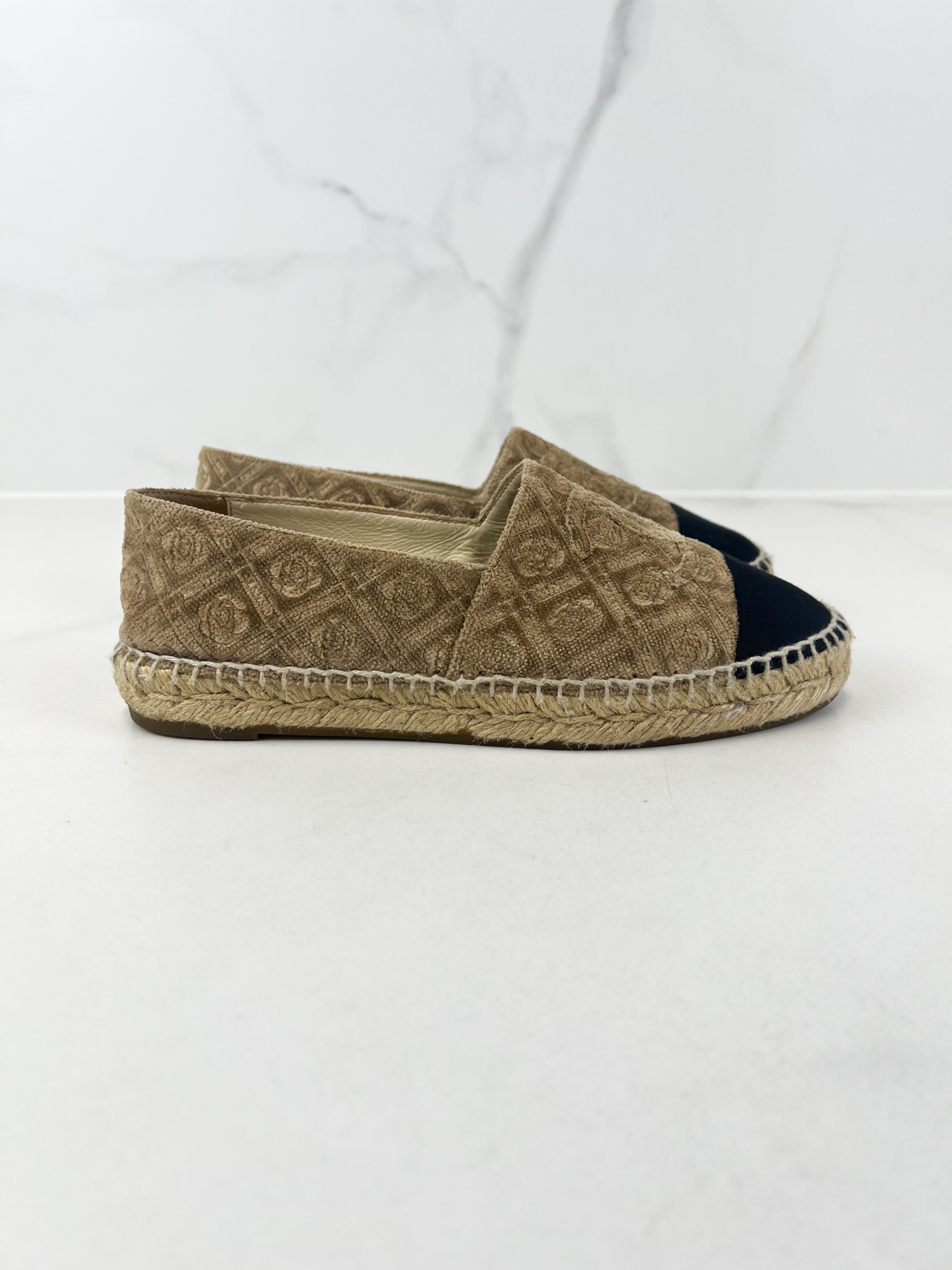 Chanel CC Espadrille Velvet Size 36