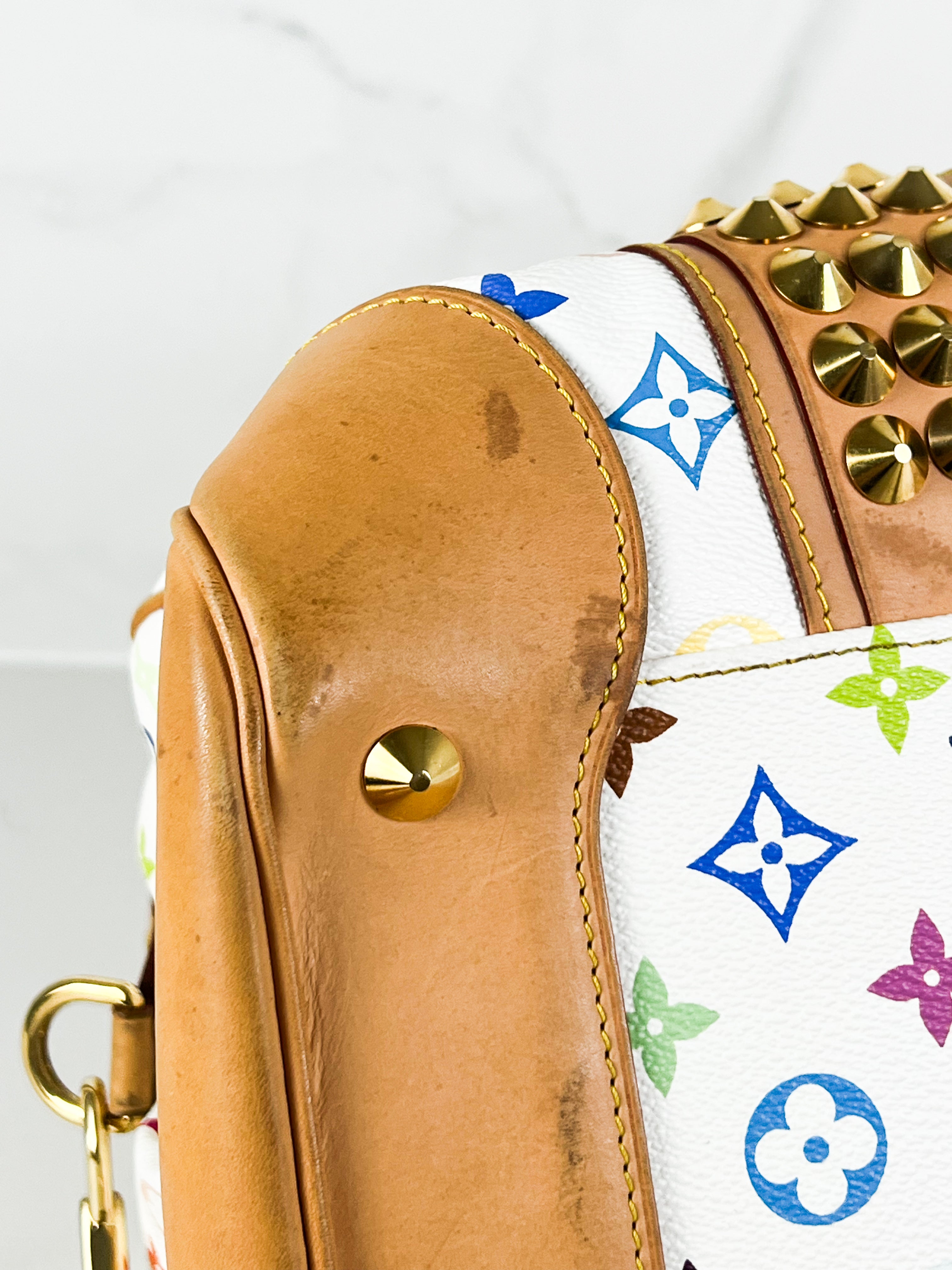 Louis Vuitton White Monogram Multicolour Courtney Bag