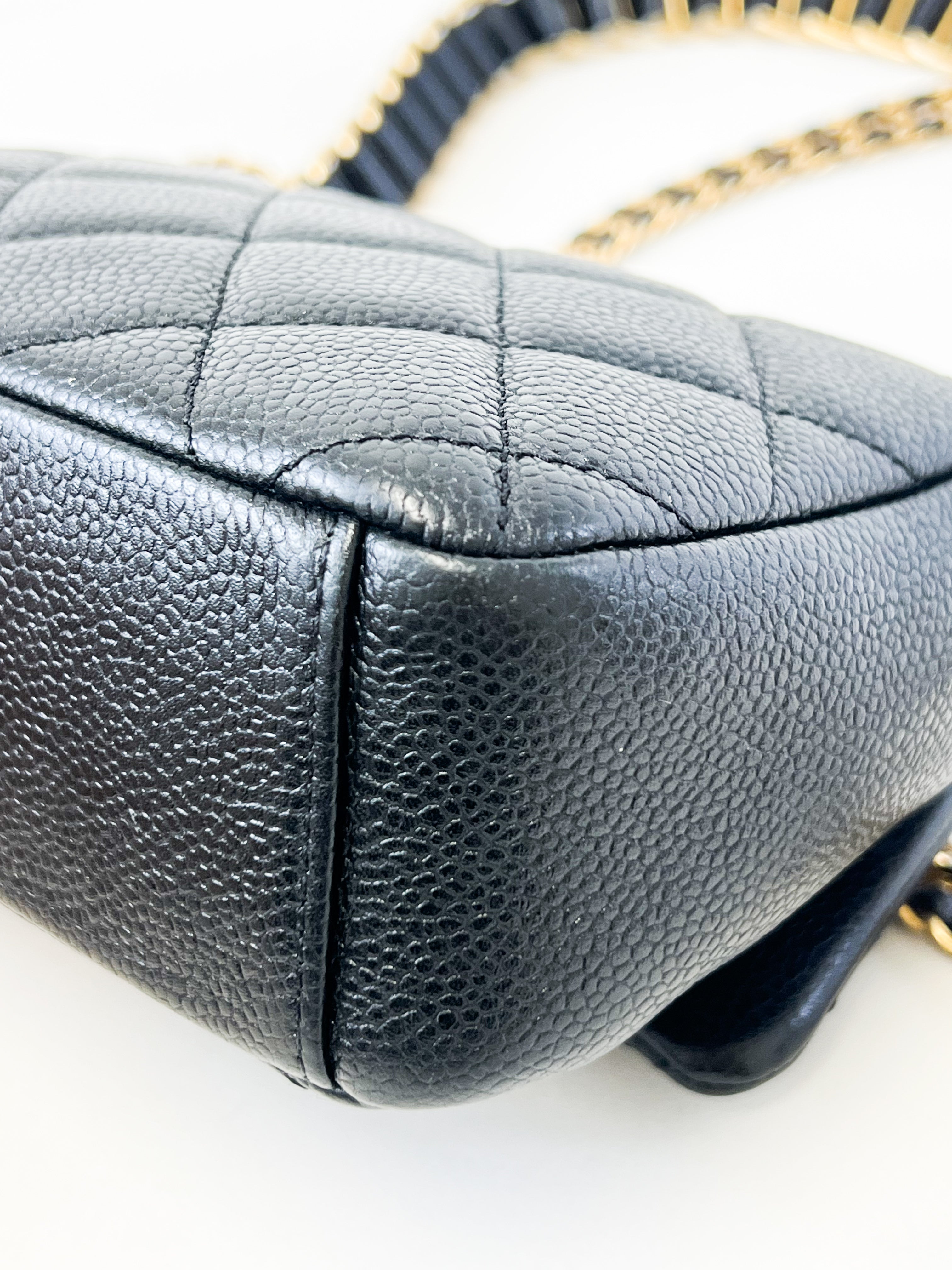 Chanel Black Caviar Limited Edition Mini Square