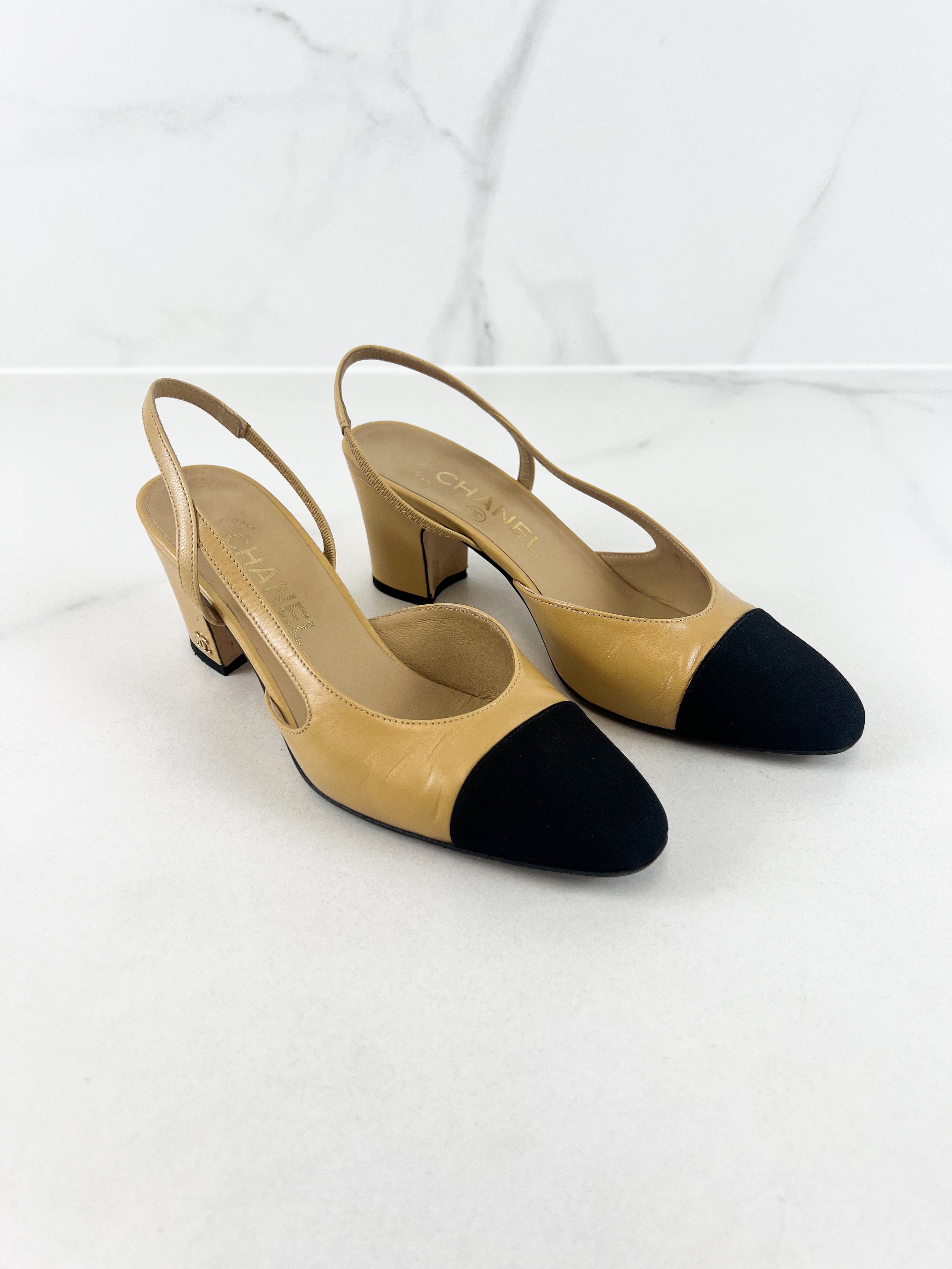 Chanel Goatskin Slingback Size 36C