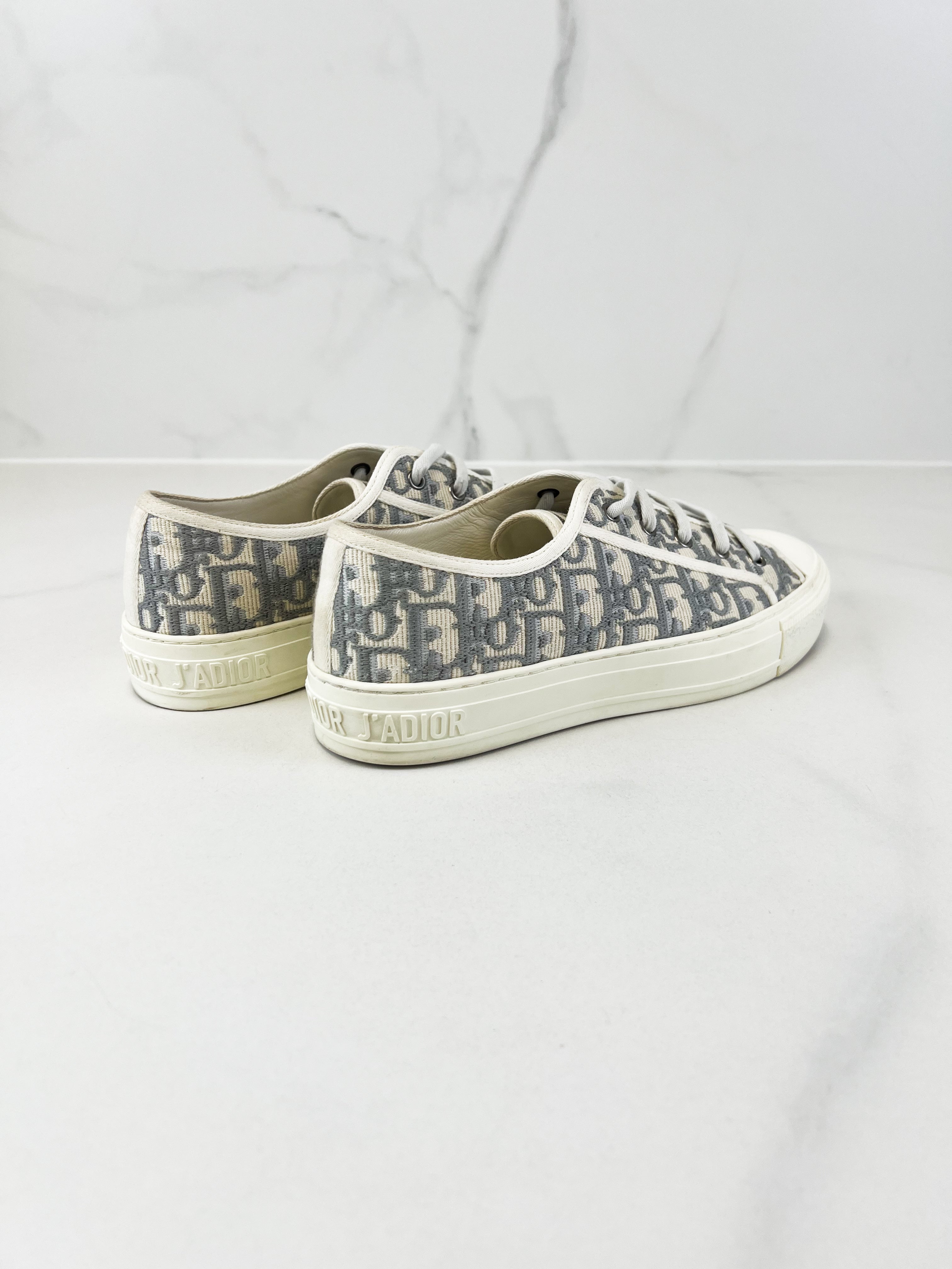 Christian Dior Walk'n'Dior Grey Oblique Sneaker Size 40