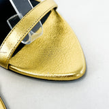 Tom Ford Gold Padlock Sandal Size 38.5