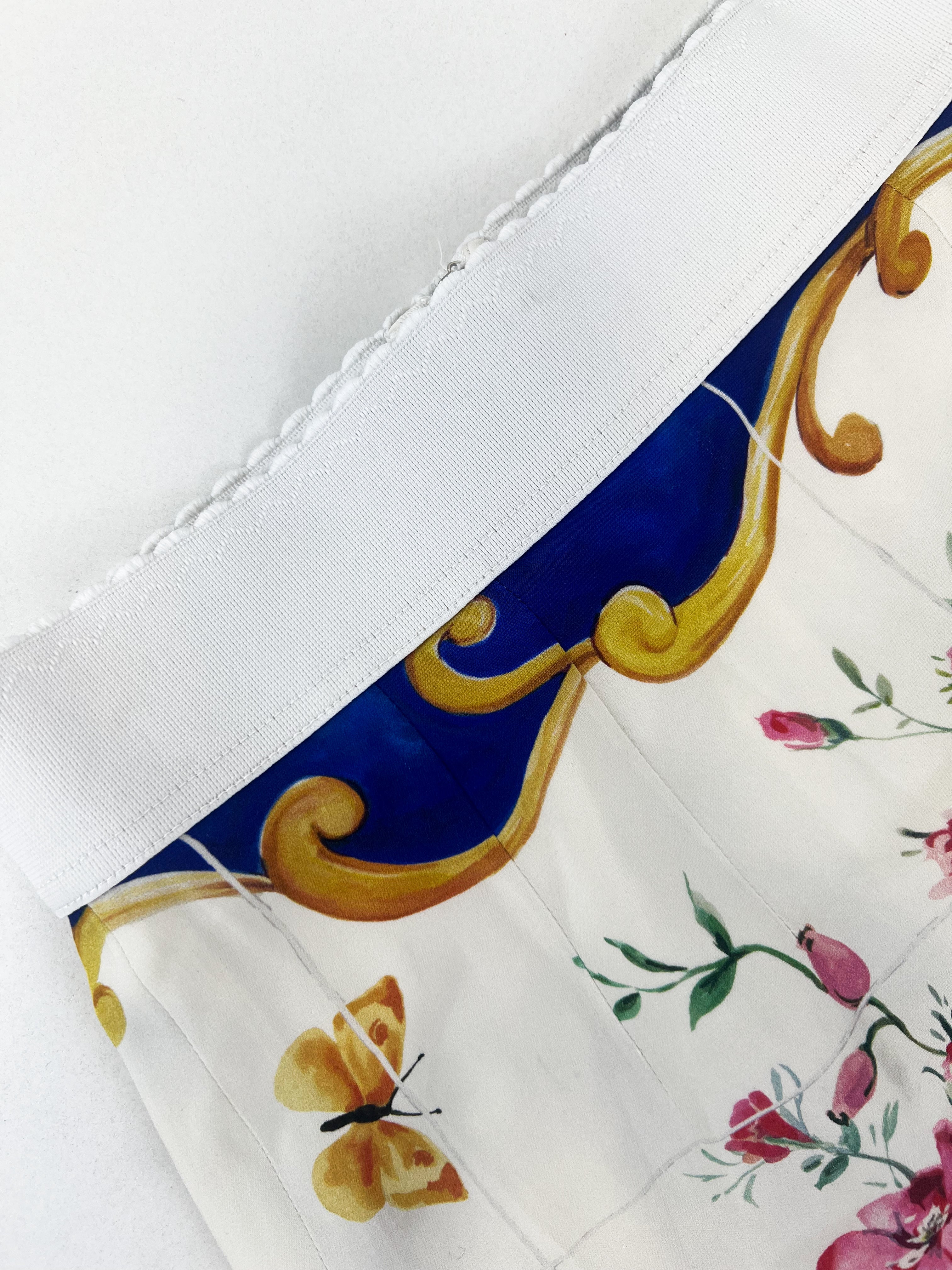 Dolce & Gabbana Multicolour Floral Vase Silk Skirt