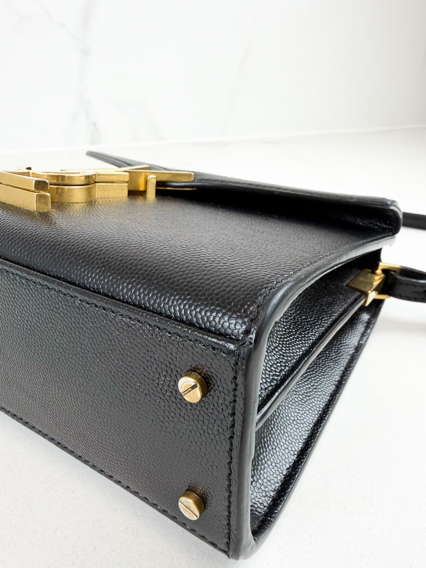 Saint Laurent Cassandra Mini Top Handle GHW
