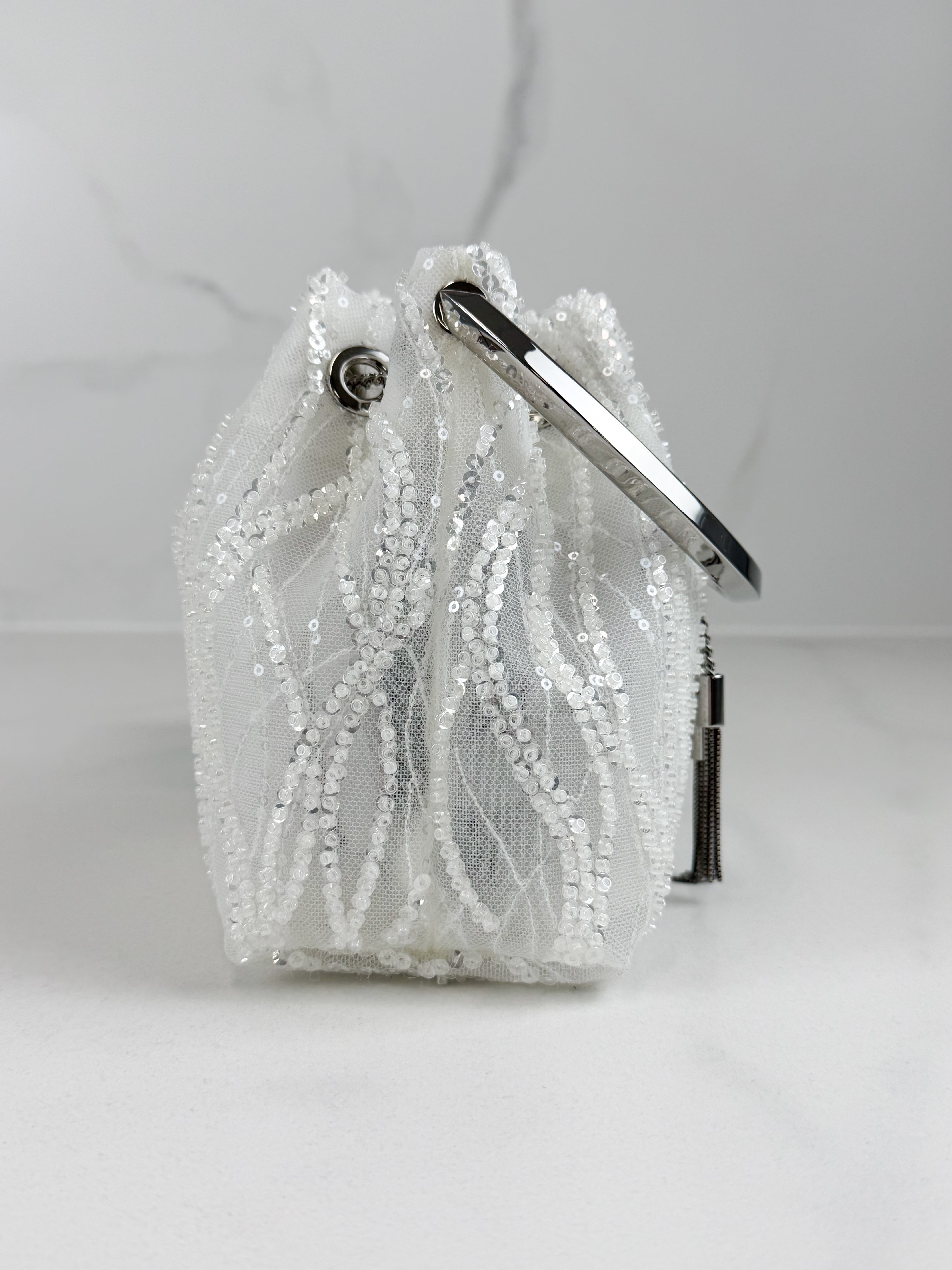 Jimmy Choo Bon Bon Sequinned Top Handle Bag