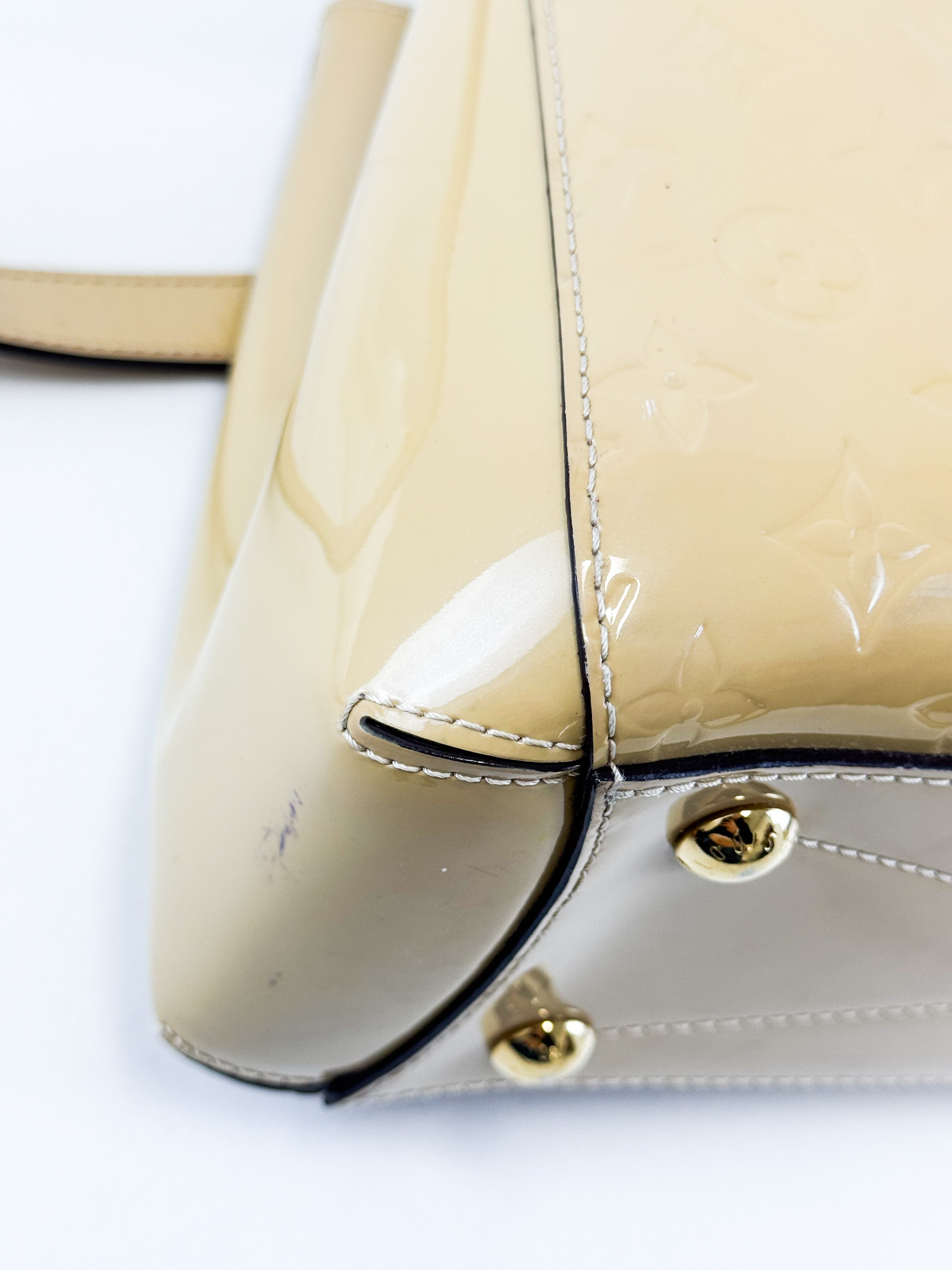 Louis Vuitton Patent Monogram Montaigne BB Satchel