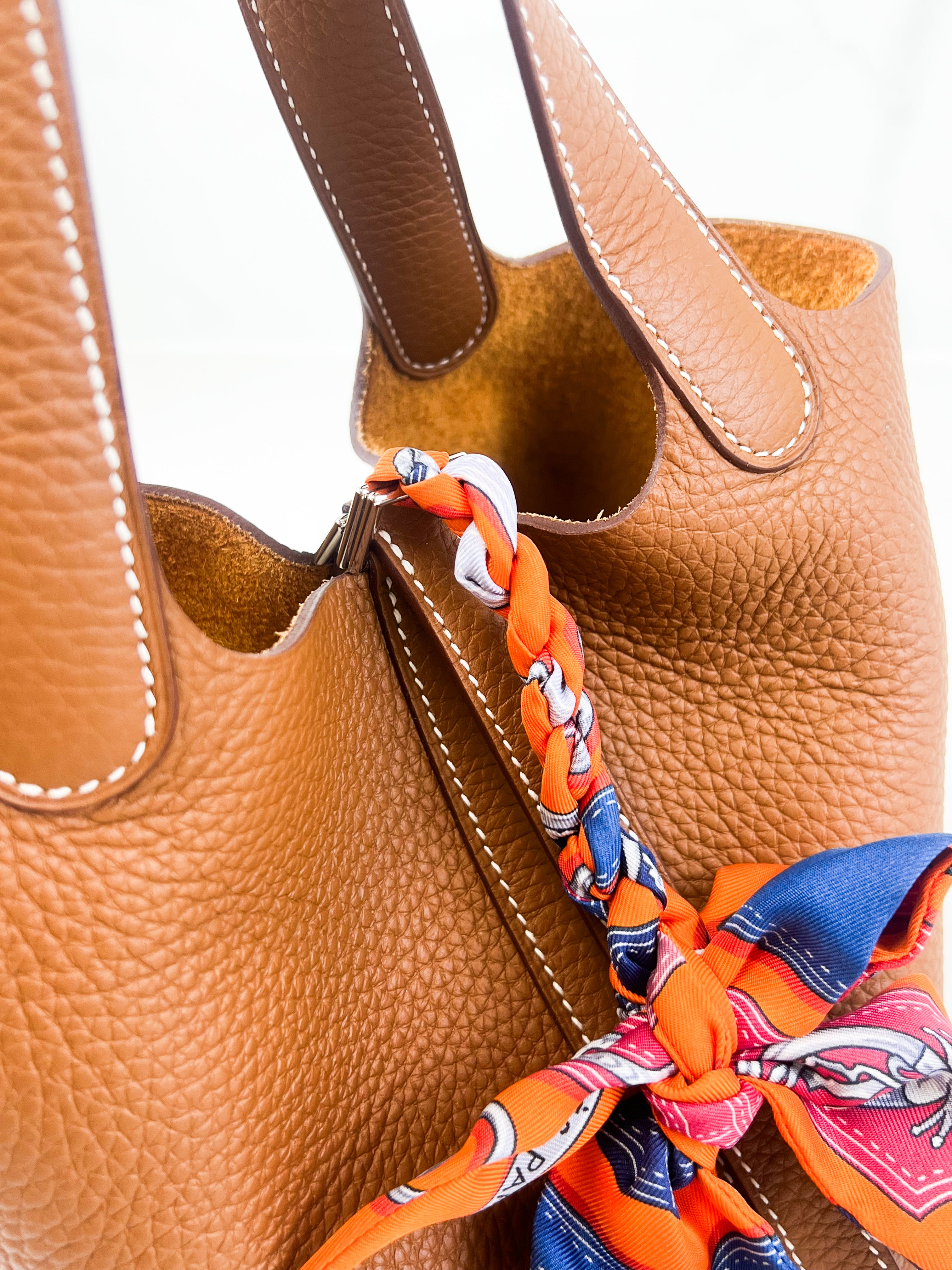 Hermes Picotin 18 in Gold Clemence Leather