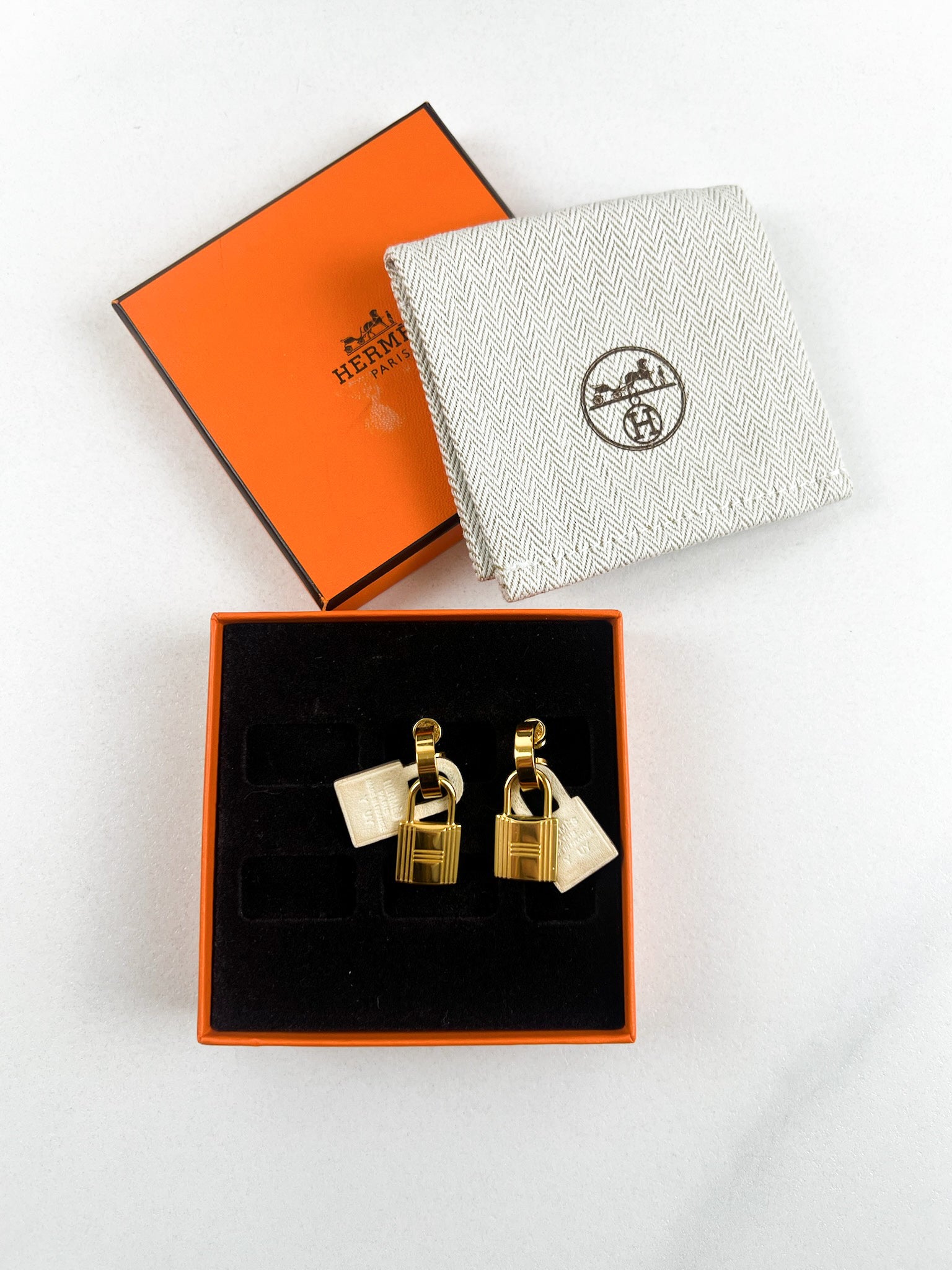 Hermes O'Kelly Padlock Earrings