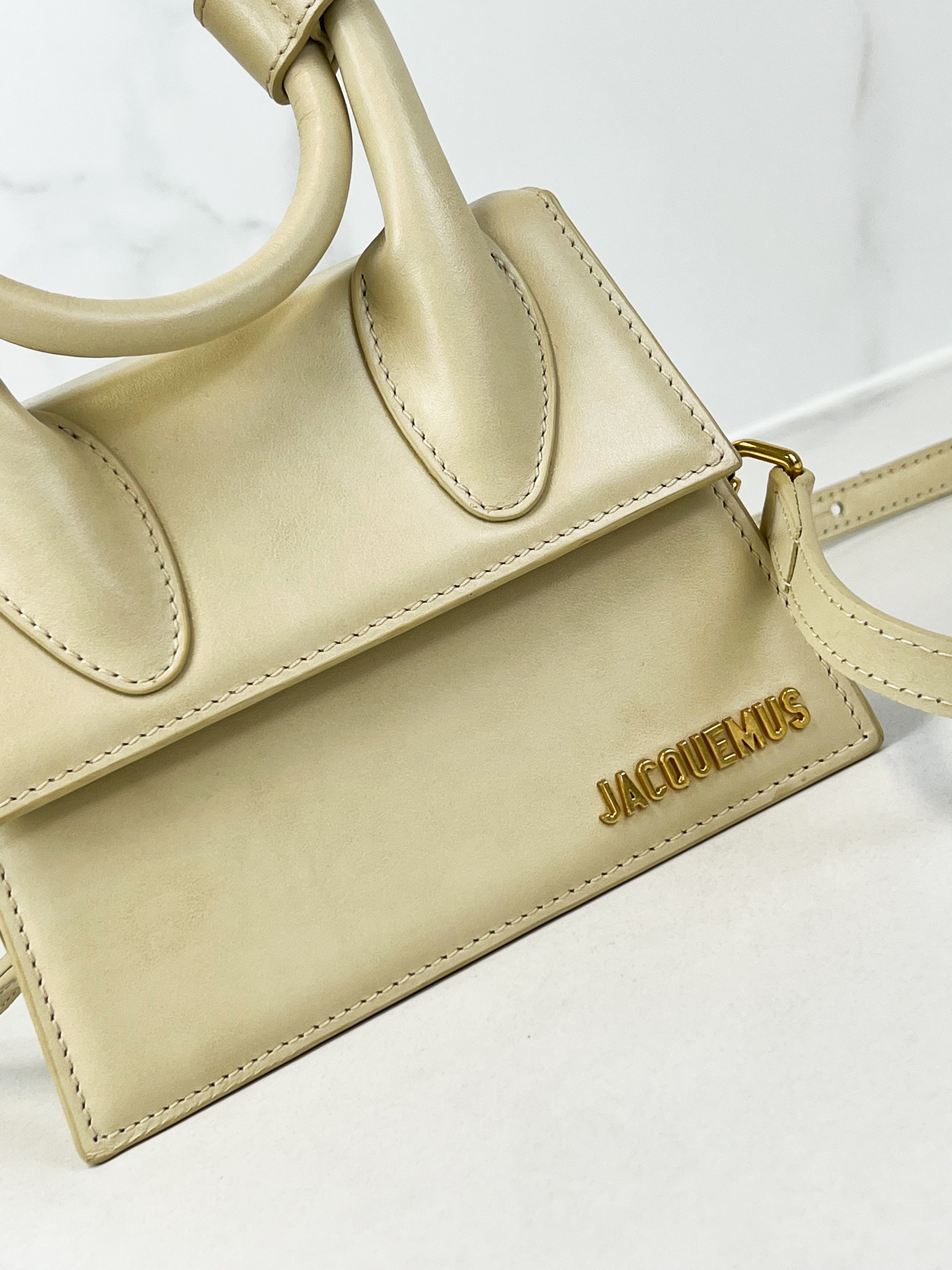 Jacquemus Ivory Le Chiquito Leather Crossbody