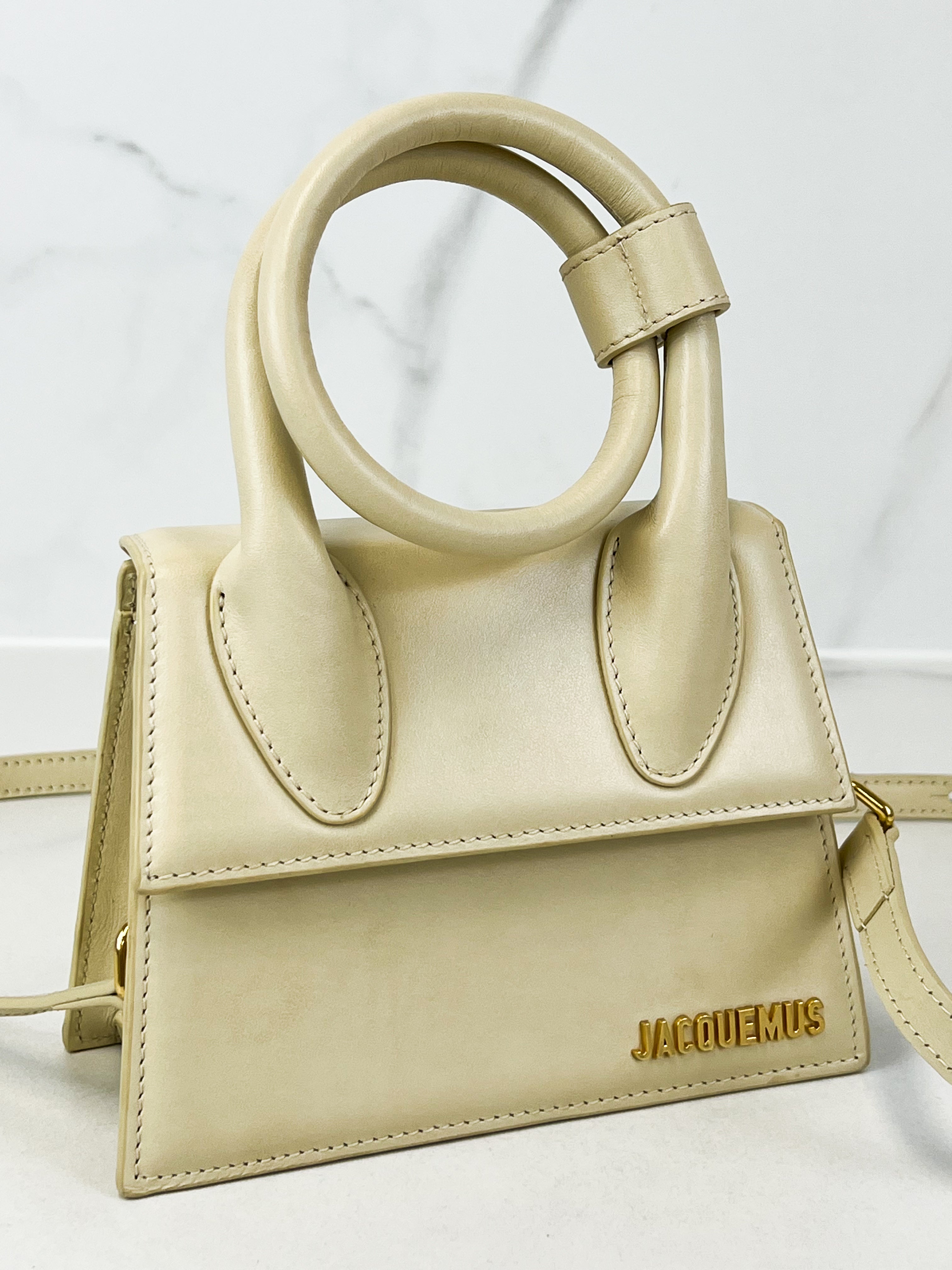 Jacquemus Ivory Le Chiquito Leather Crossbody