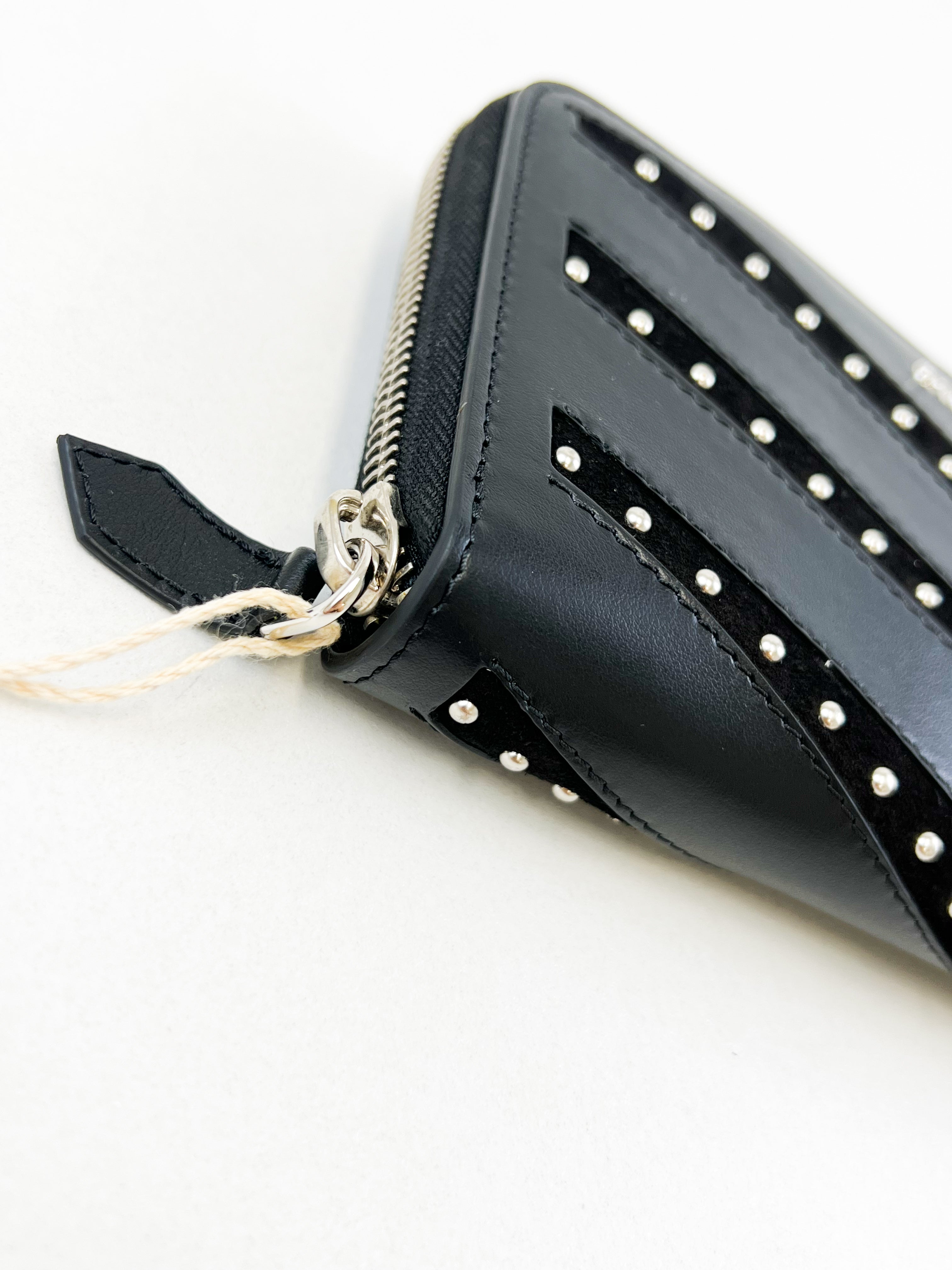 Givenchy Grained Leather Zip Around Wallet