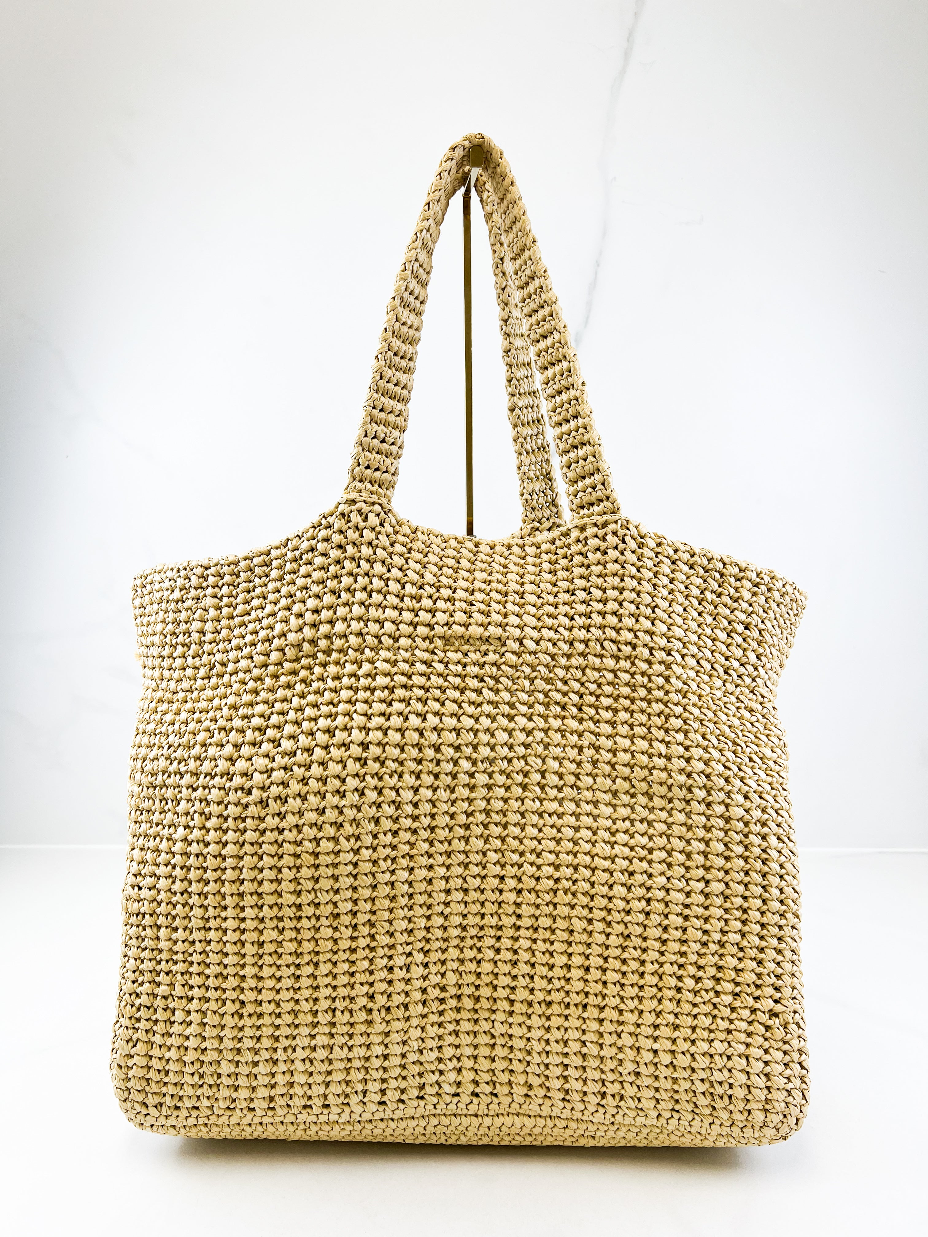 Prada Raffia Medium Tote