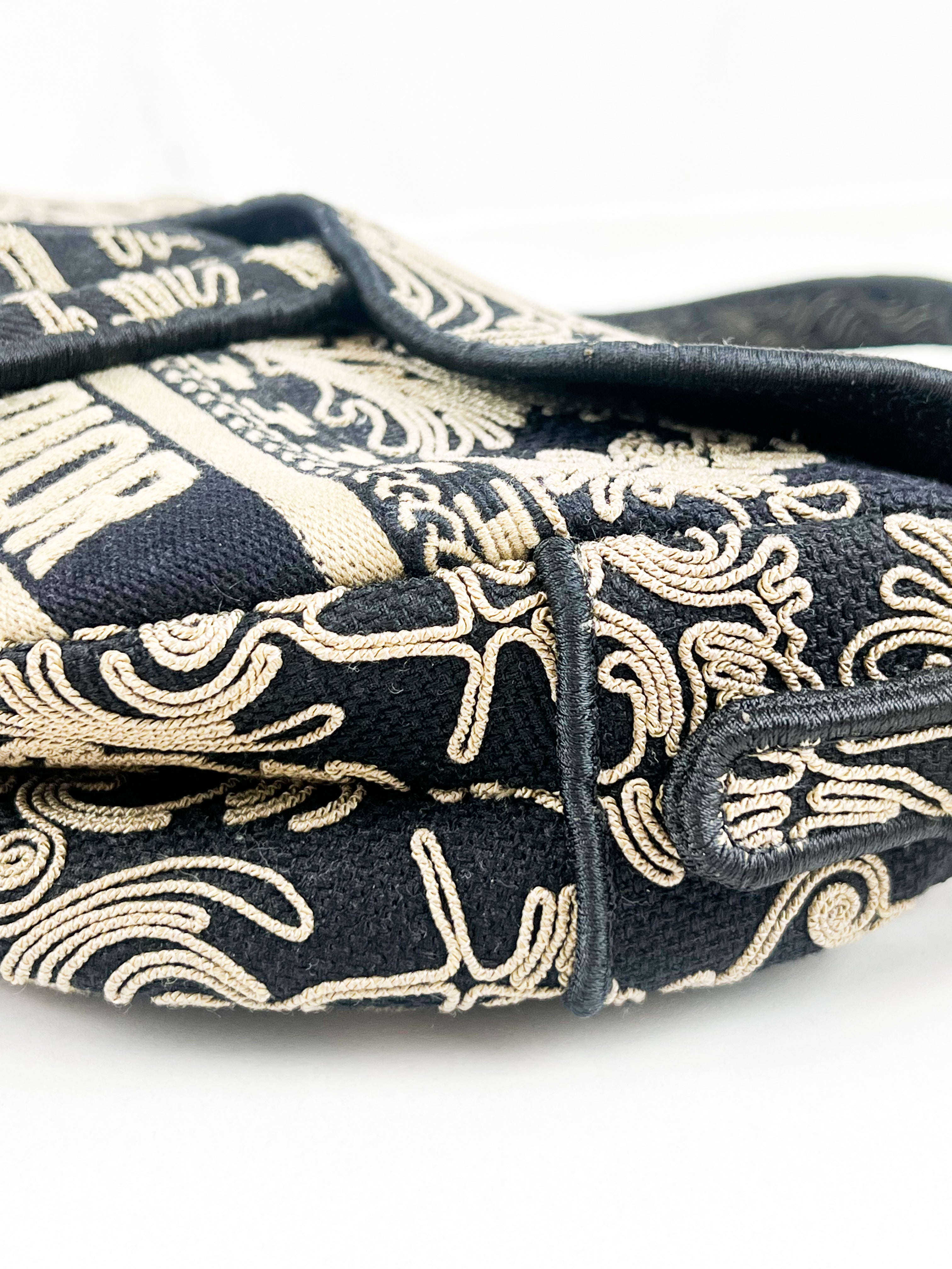 Christian Dior Medium Embroirery Saddle Bag
