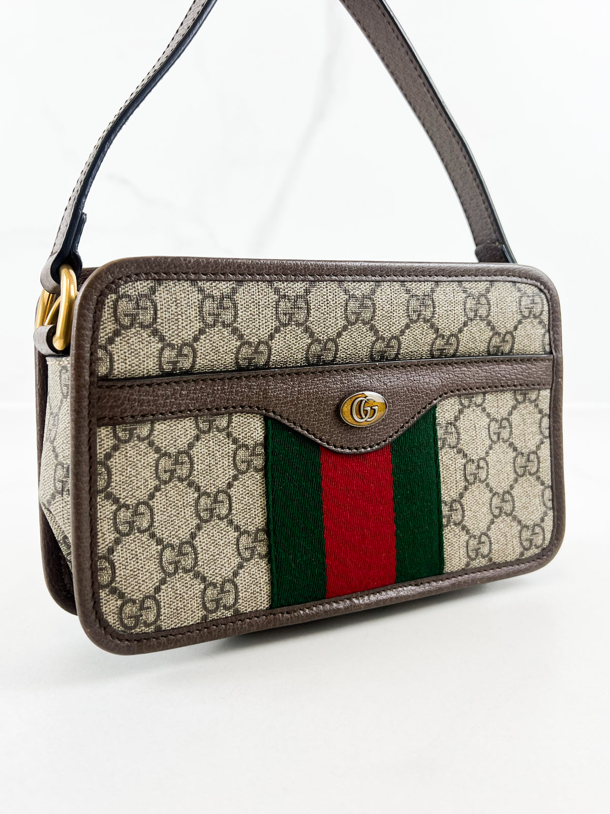 Gucci Ophidia Zip Around Shoulder Bag with Detachable Long Strap