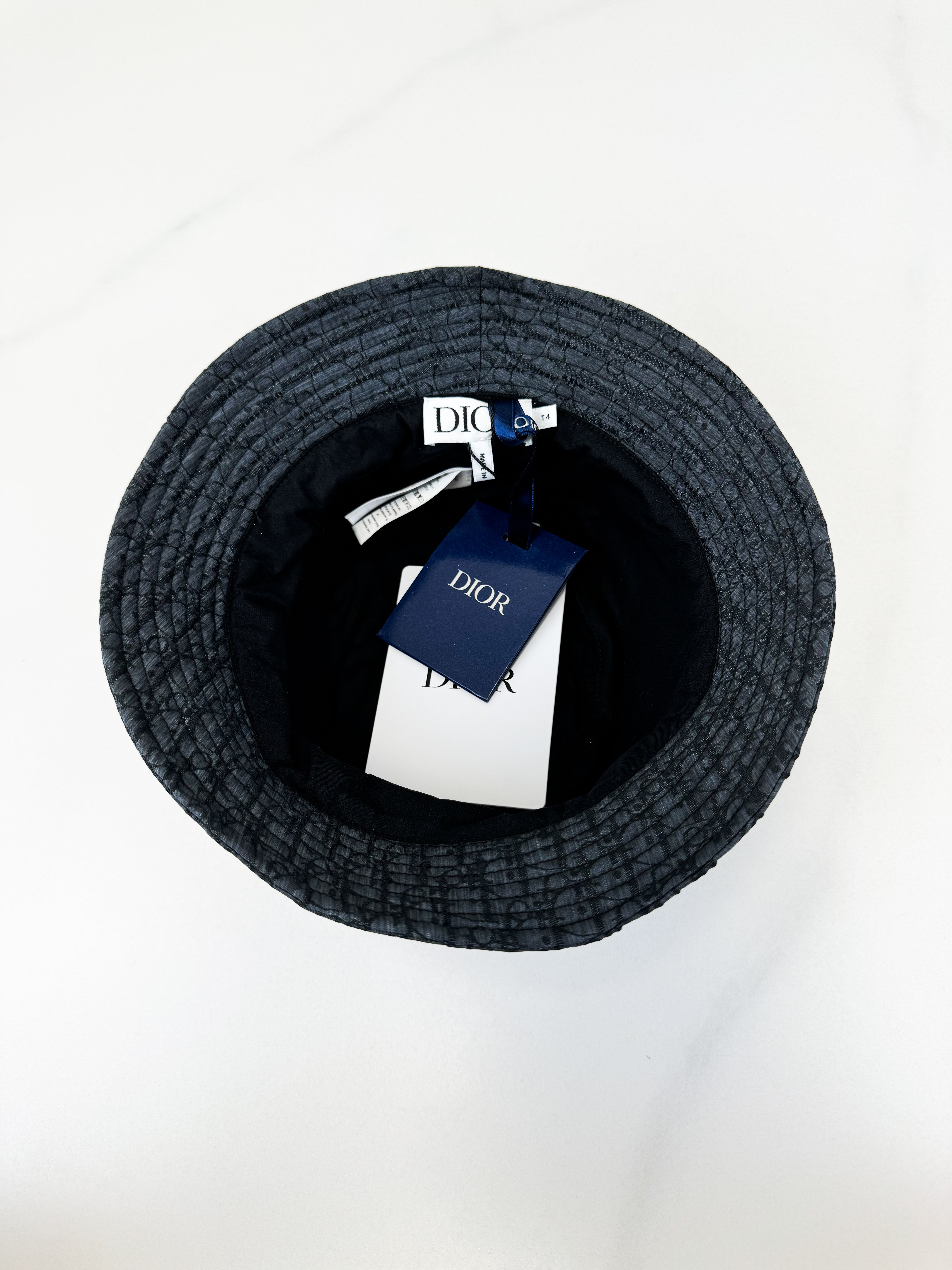 Christian Dior Oblique Technical Fabric Kids Brim Bucket Hat