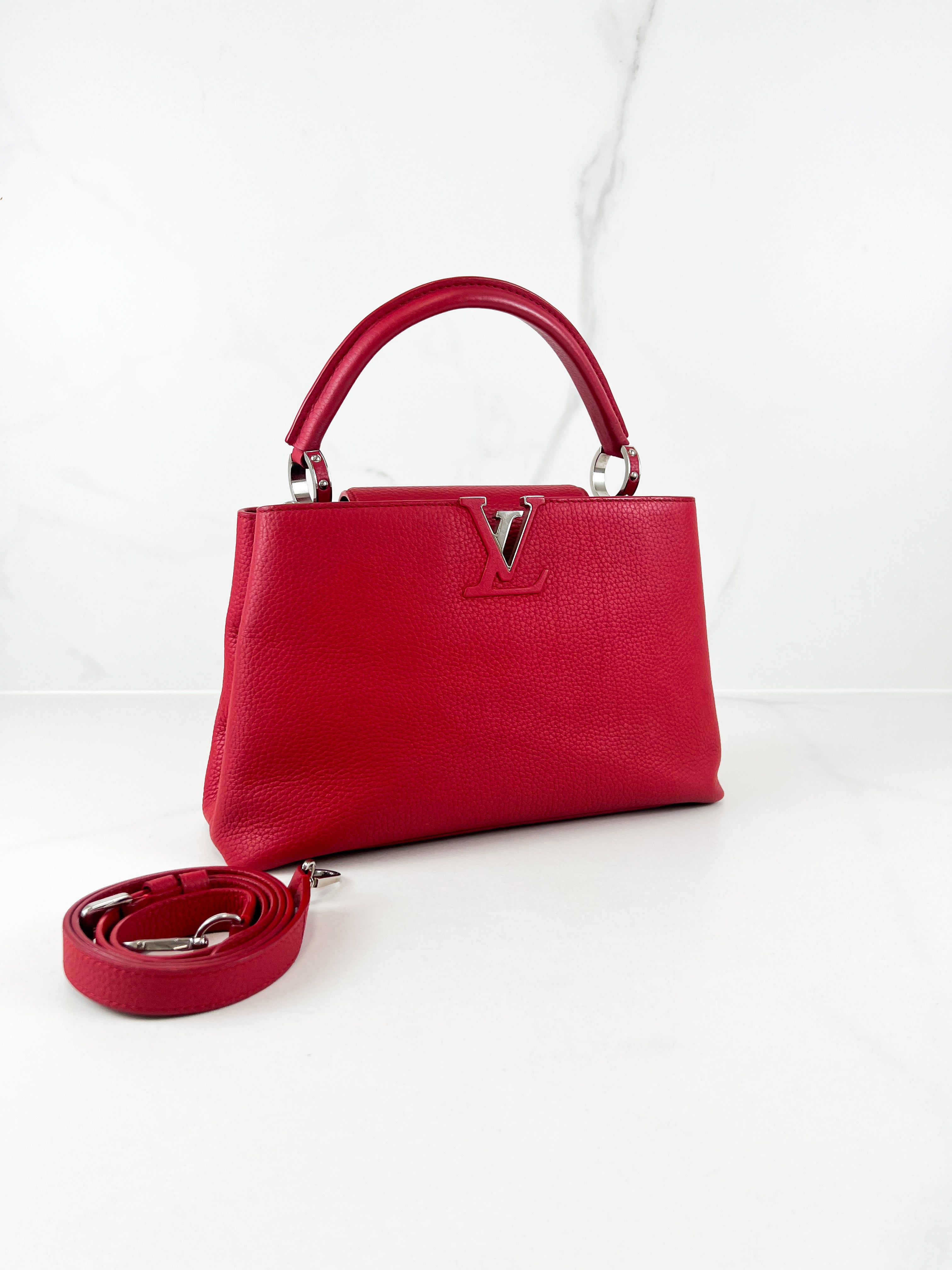 Louis Vuitton Red Capucines PM
