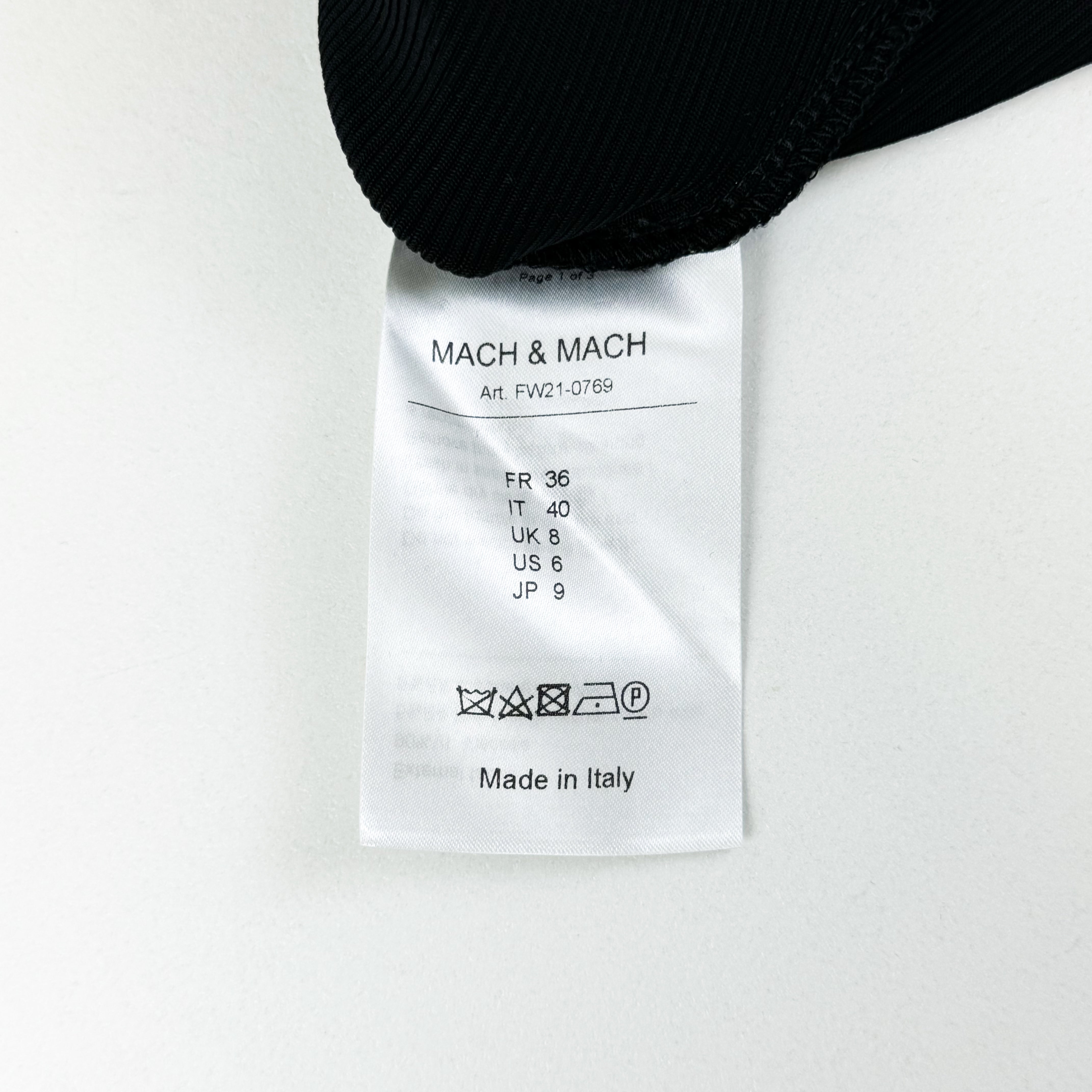 Mach & Mach Bow Crystal Leotard Black Size US 6