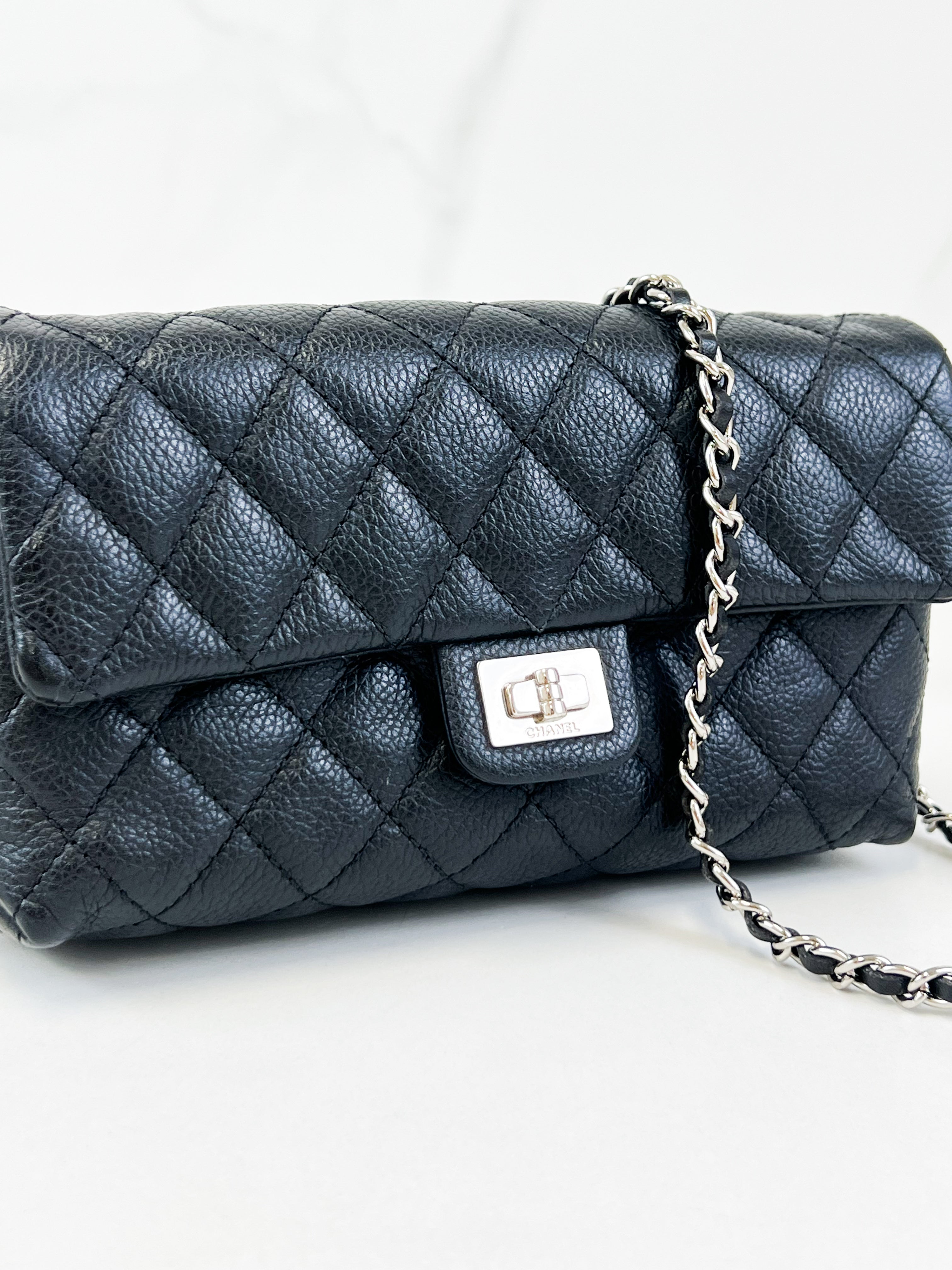 Chanel Quilted 2.55 Quilted Belt Bag with Crossbody Chain