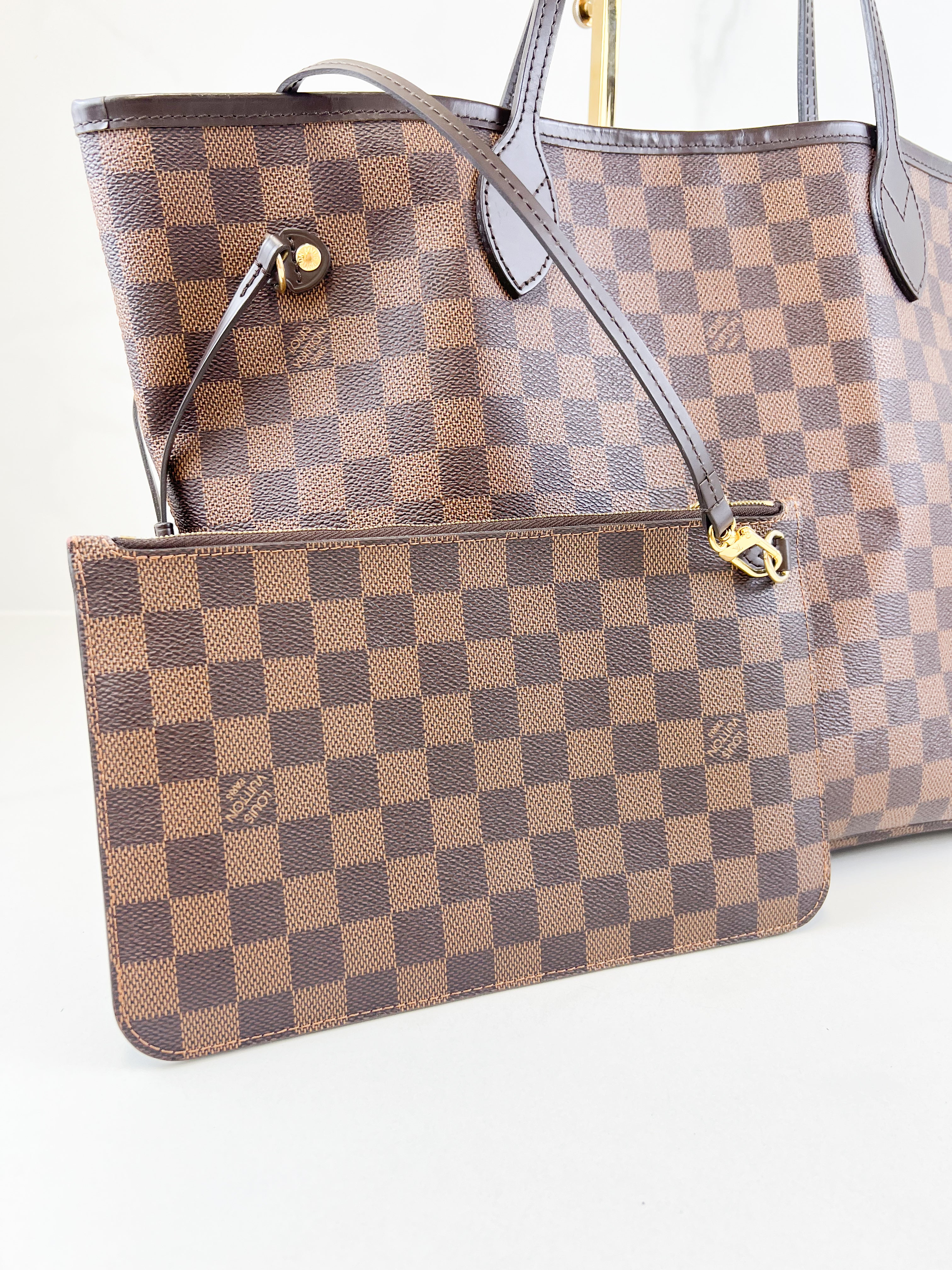 Louis Vuitton Damier Ebene Neverfull MM with Pouch