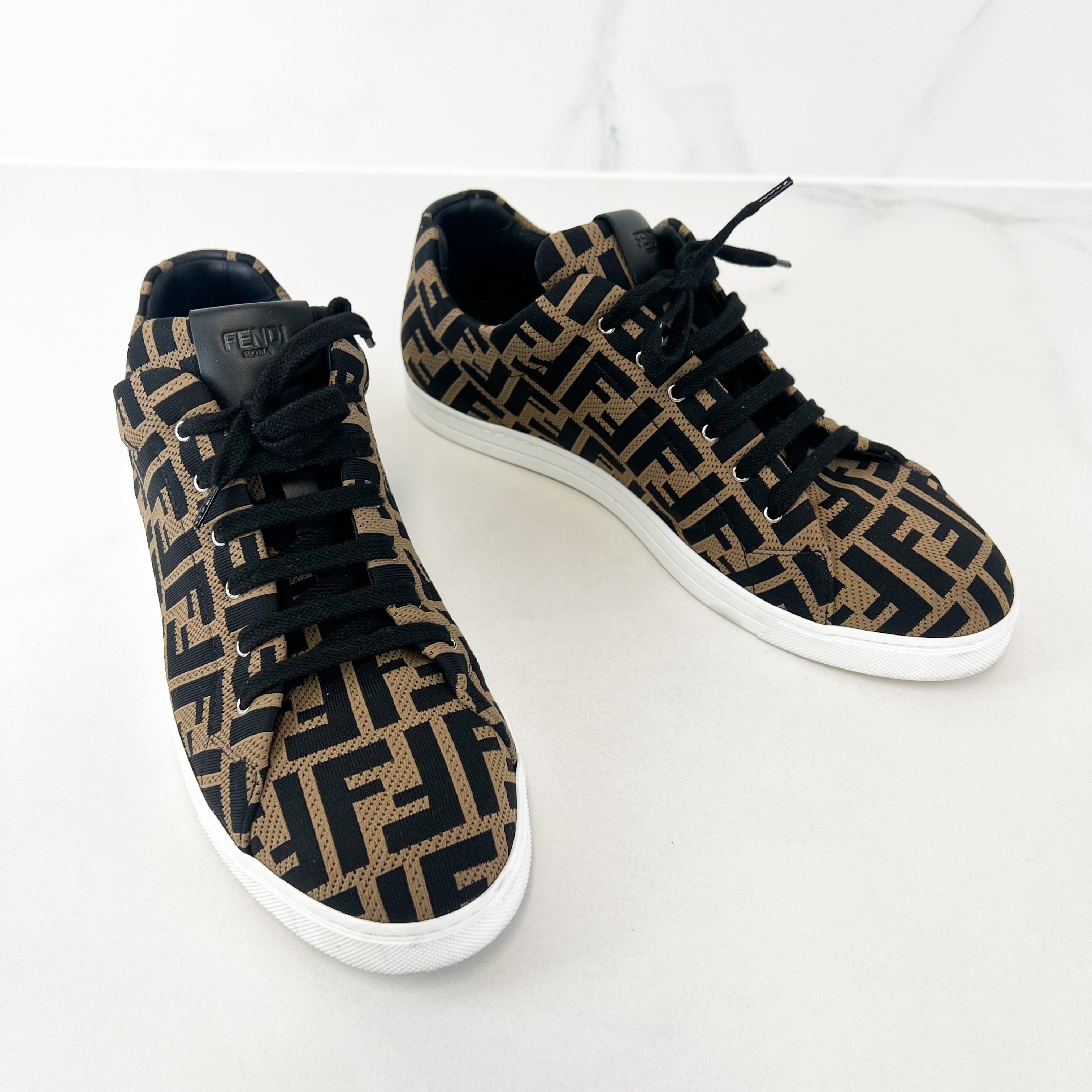 Fendi FF Brown Sneaker Size 9