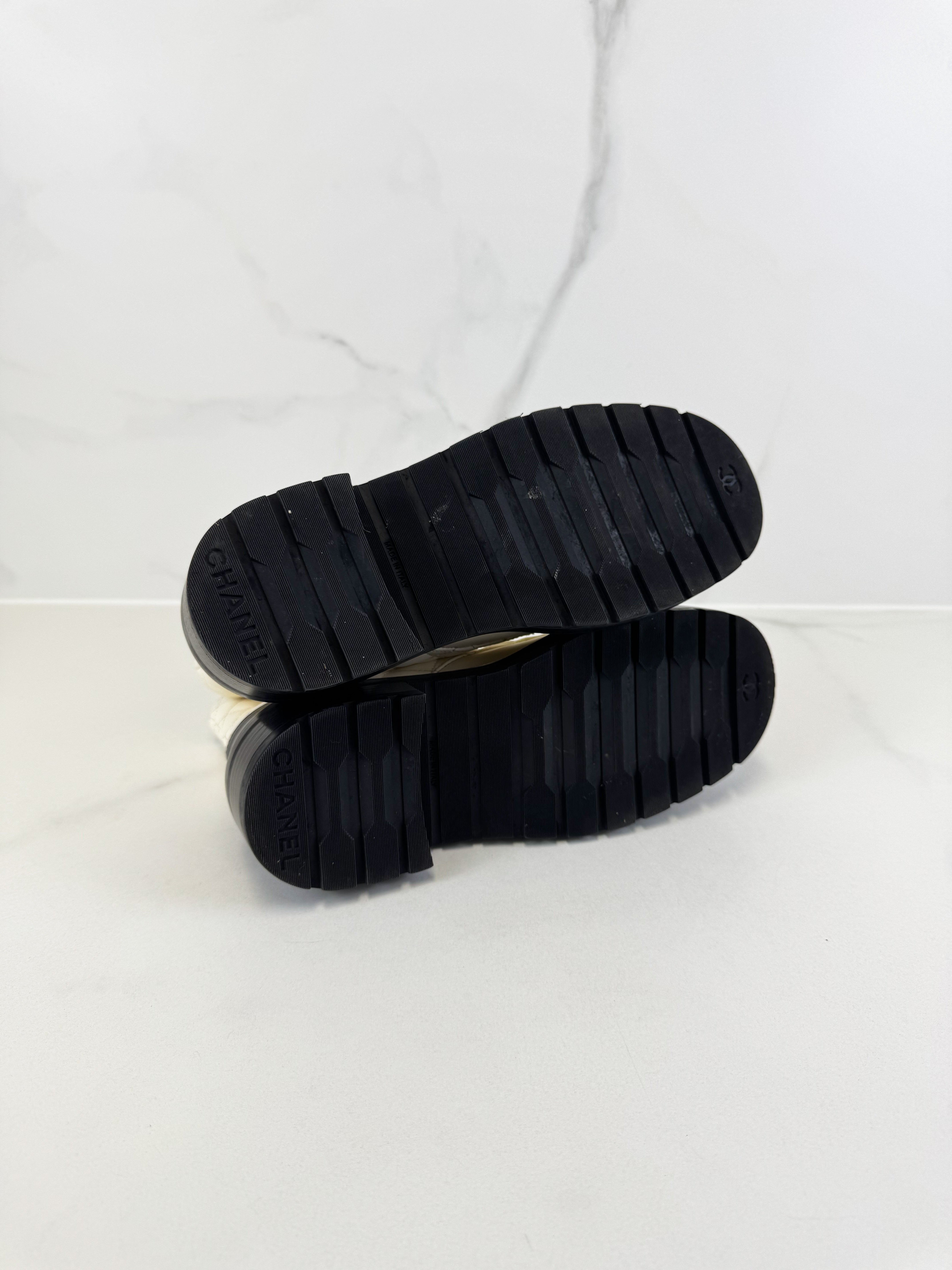 Chanel Quilted Combat Boot Size 38C