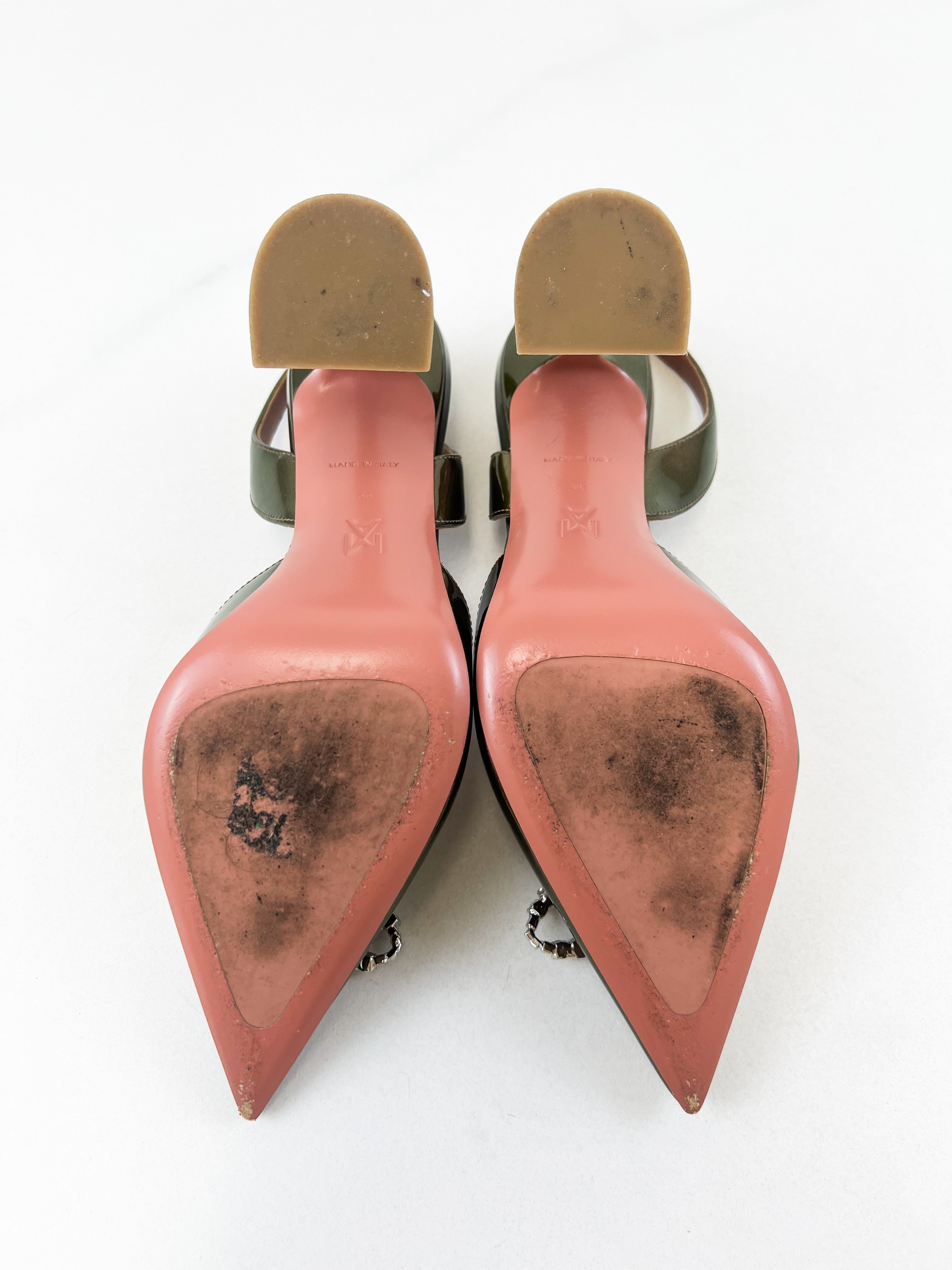 Amina Muaddi Rosie Sling 95mm Pump Size 38