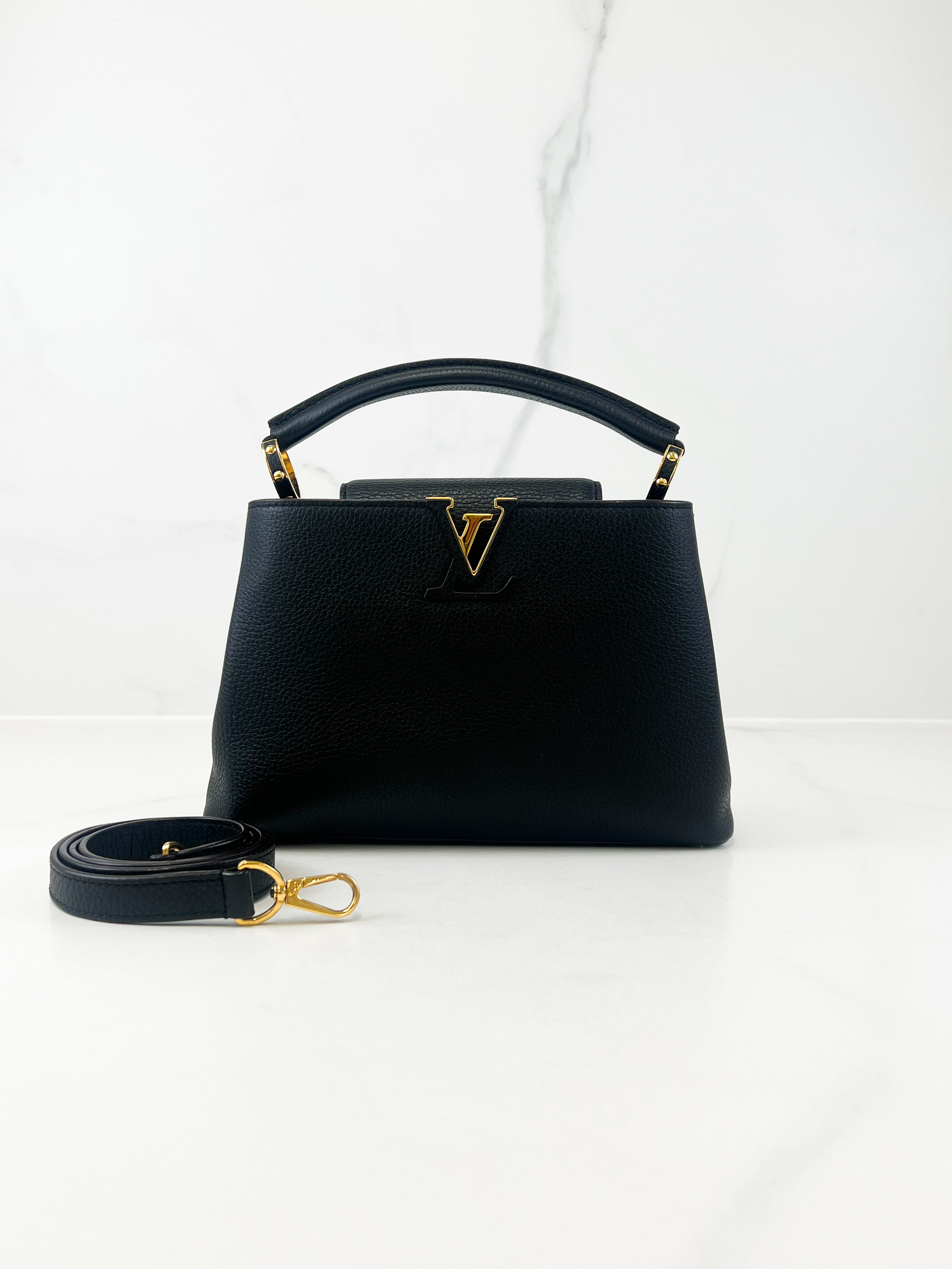 Louis Vuitton Black Capucines BB