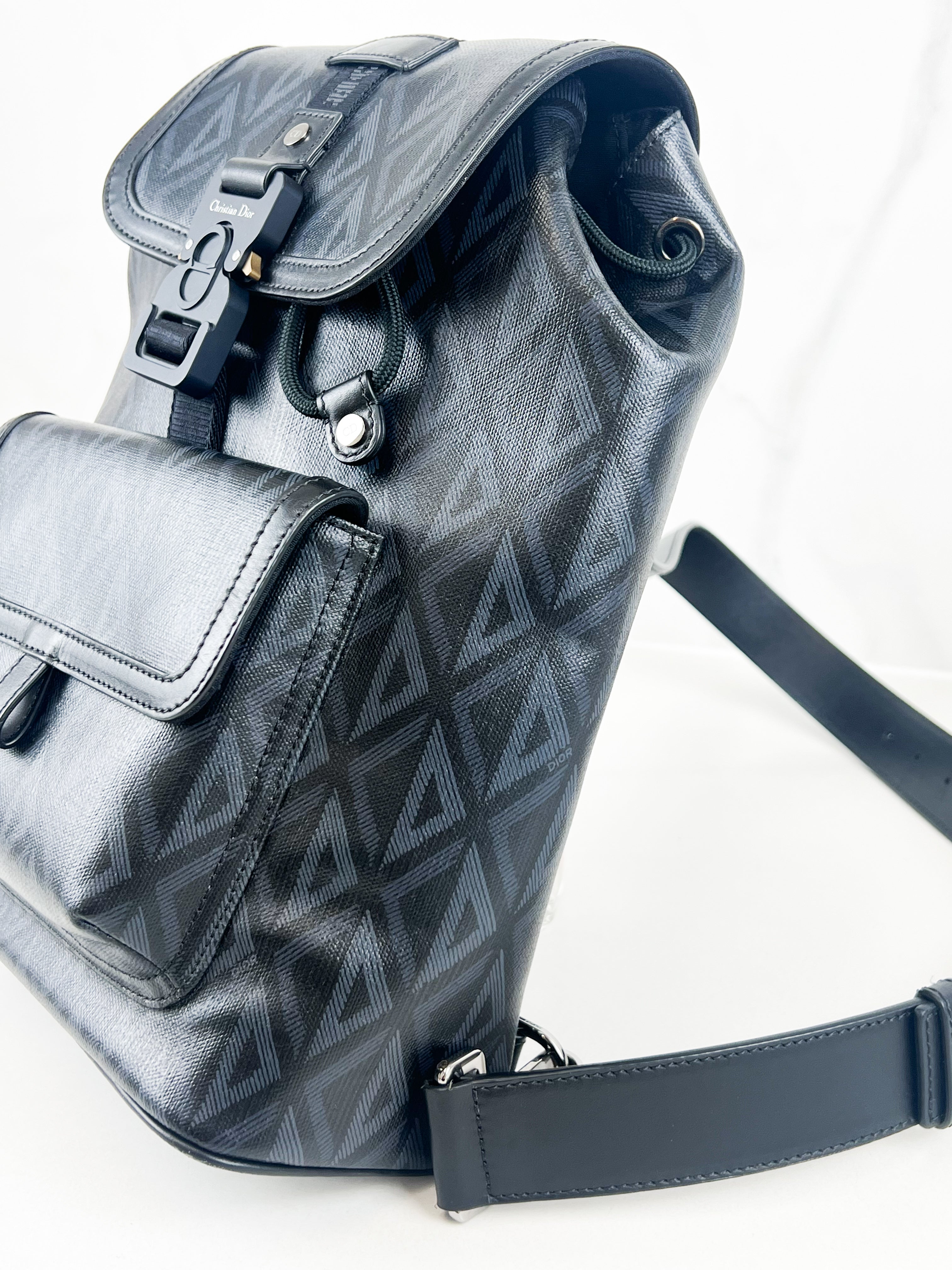 Christian Dior Hit The Road Sling Bag CD Diamond Coated Canvas