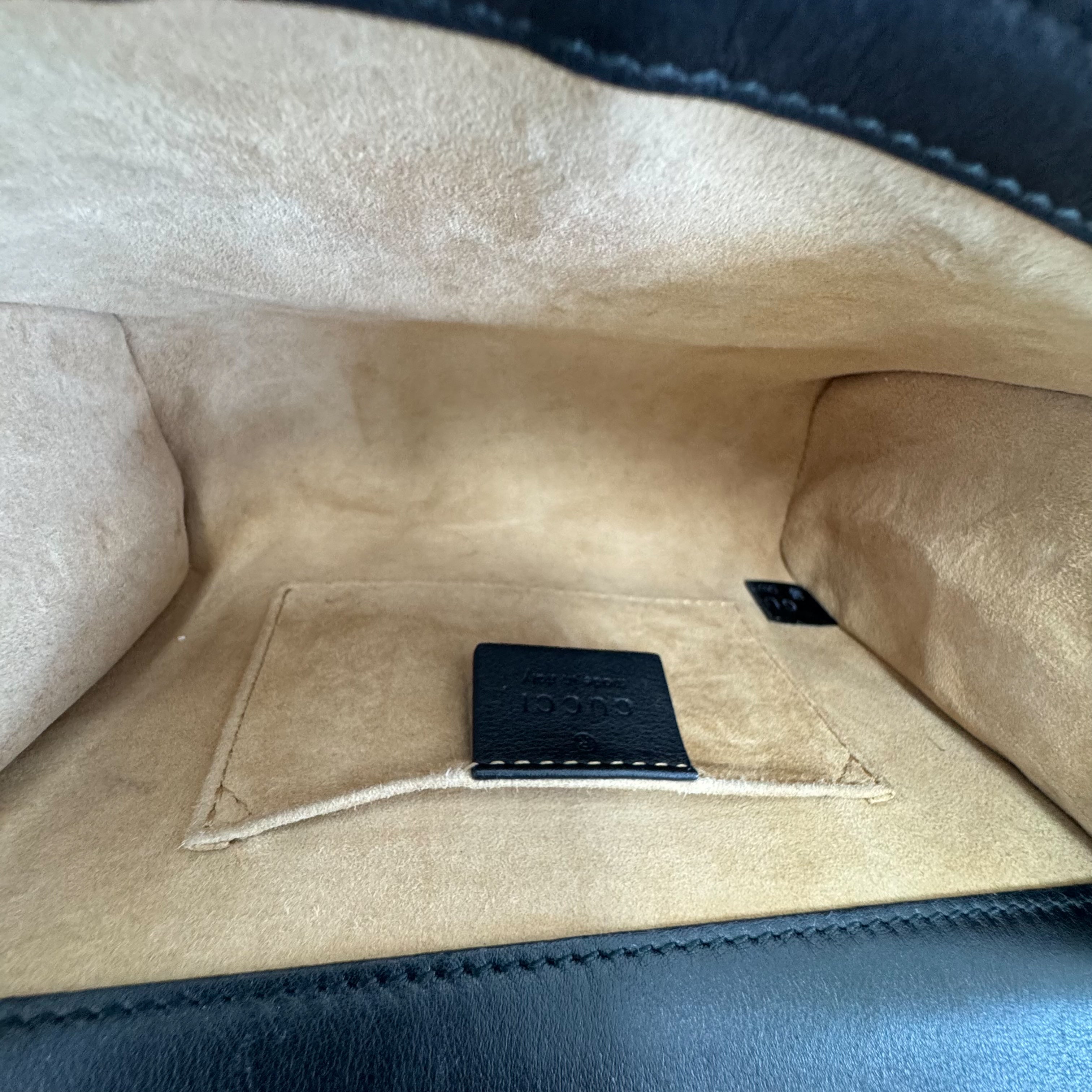 Gucci GG Black Pearl Stud Padlock Shoulder Bag