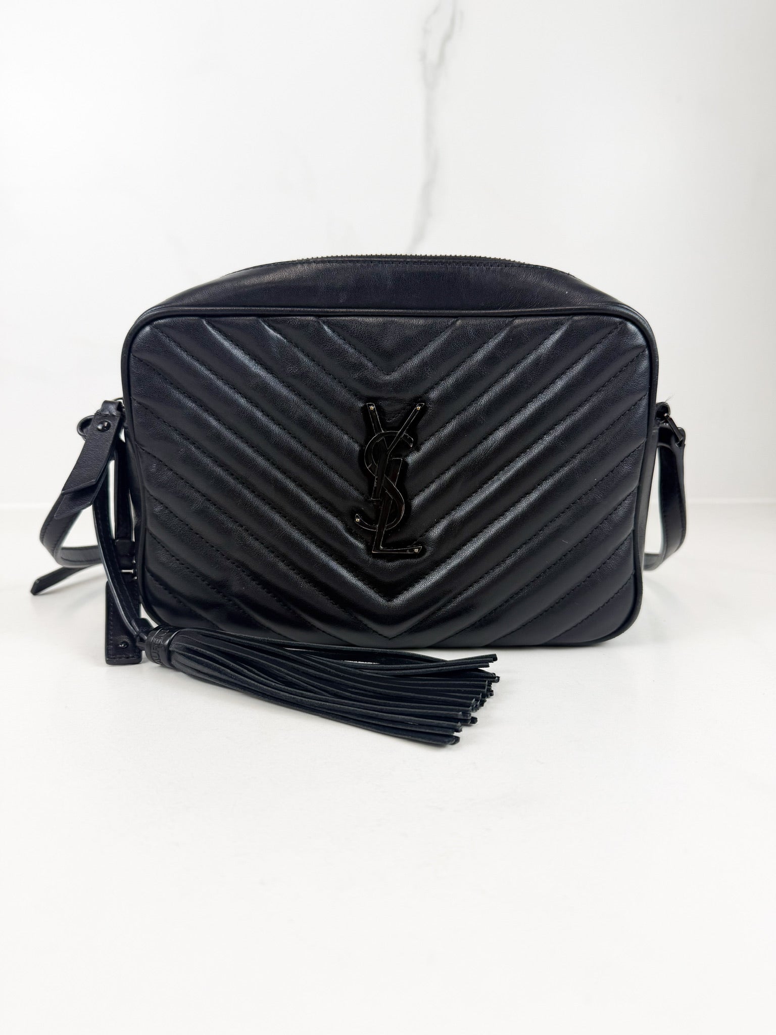 Saint Laurent Black Lou Camera Bag