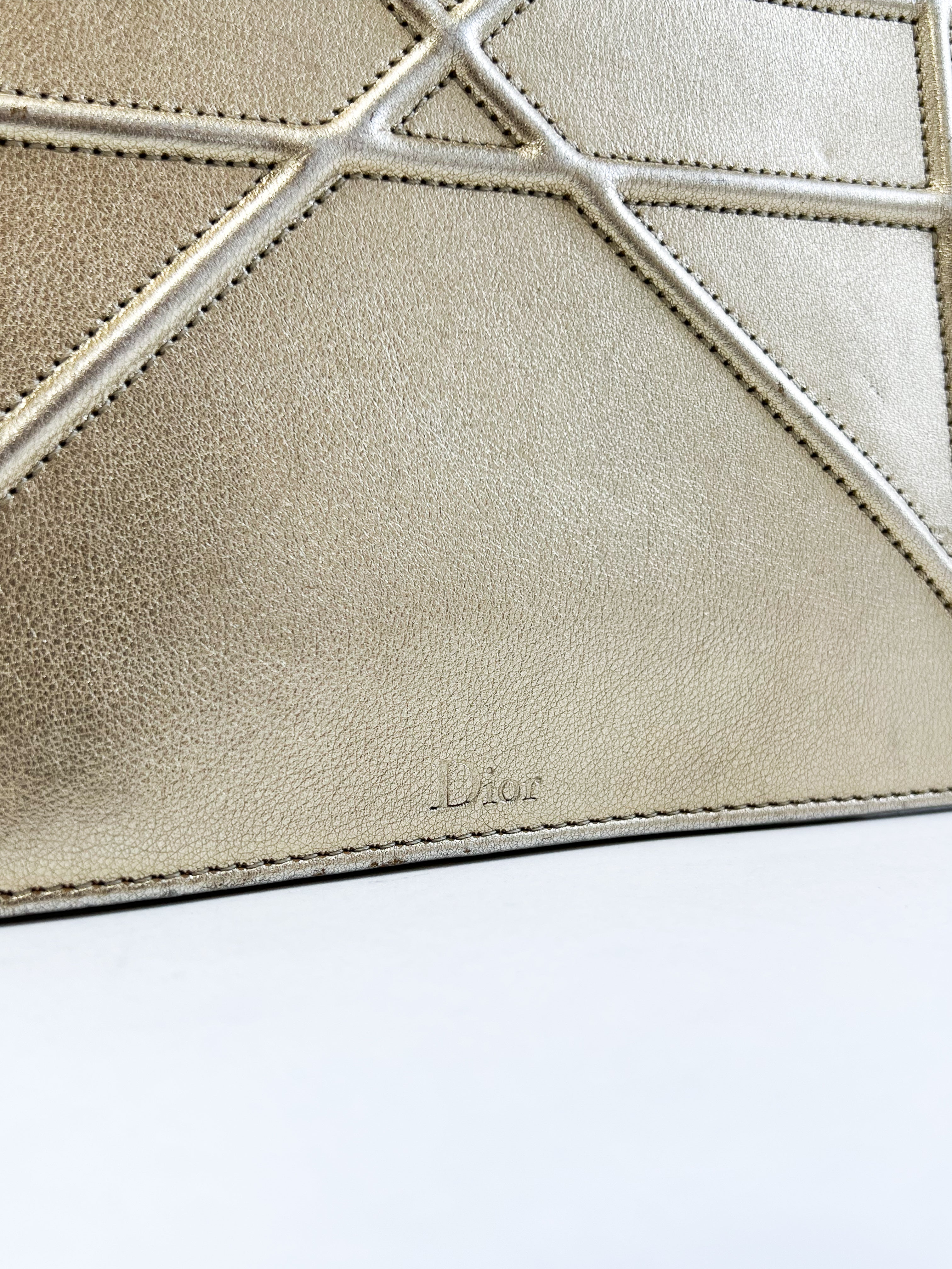 Christian Dior Gold Small Diorama Shoulder Bag GHW