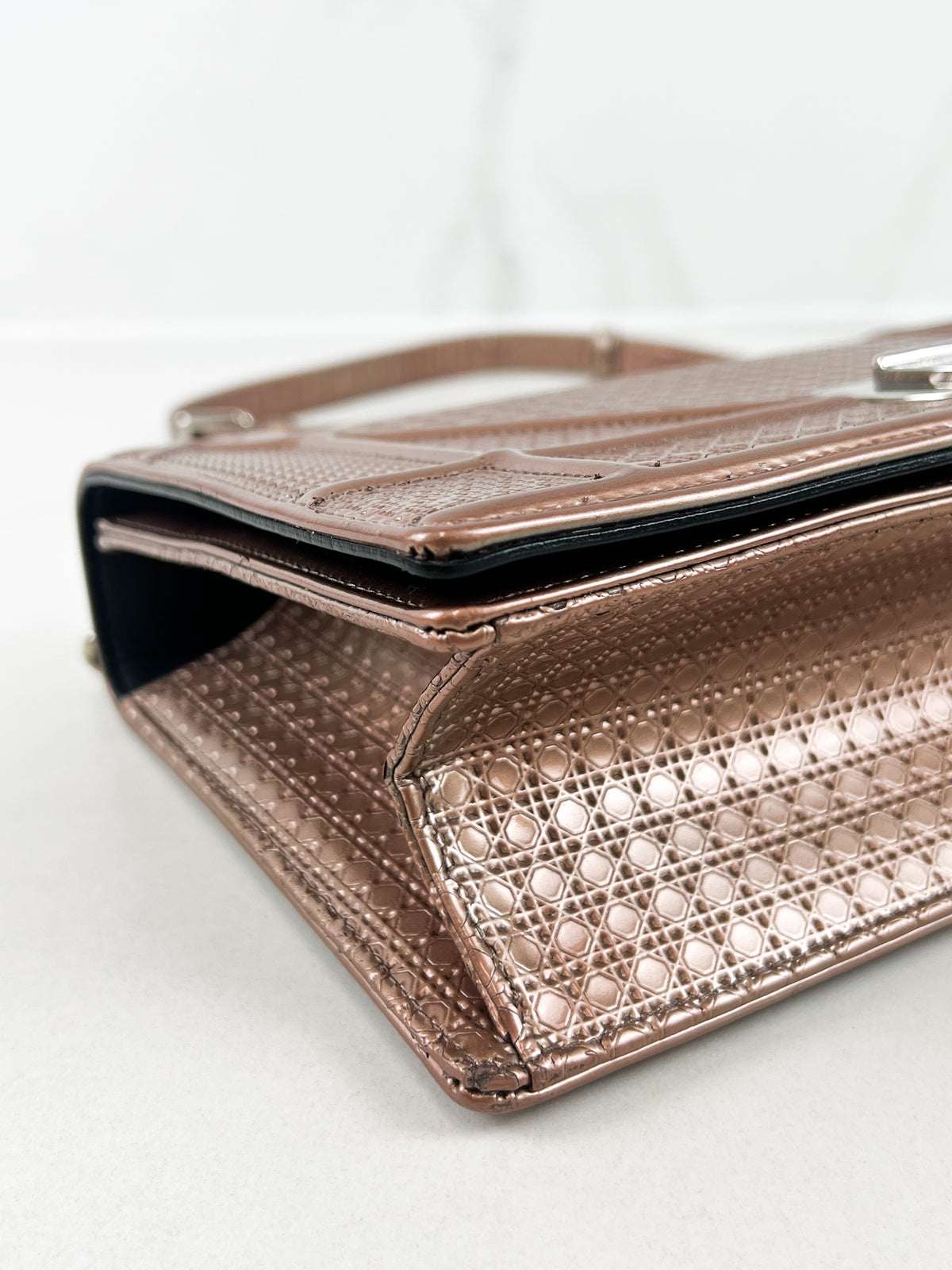 Christian Dior Diorama Medium Cannage in Iridescent pink