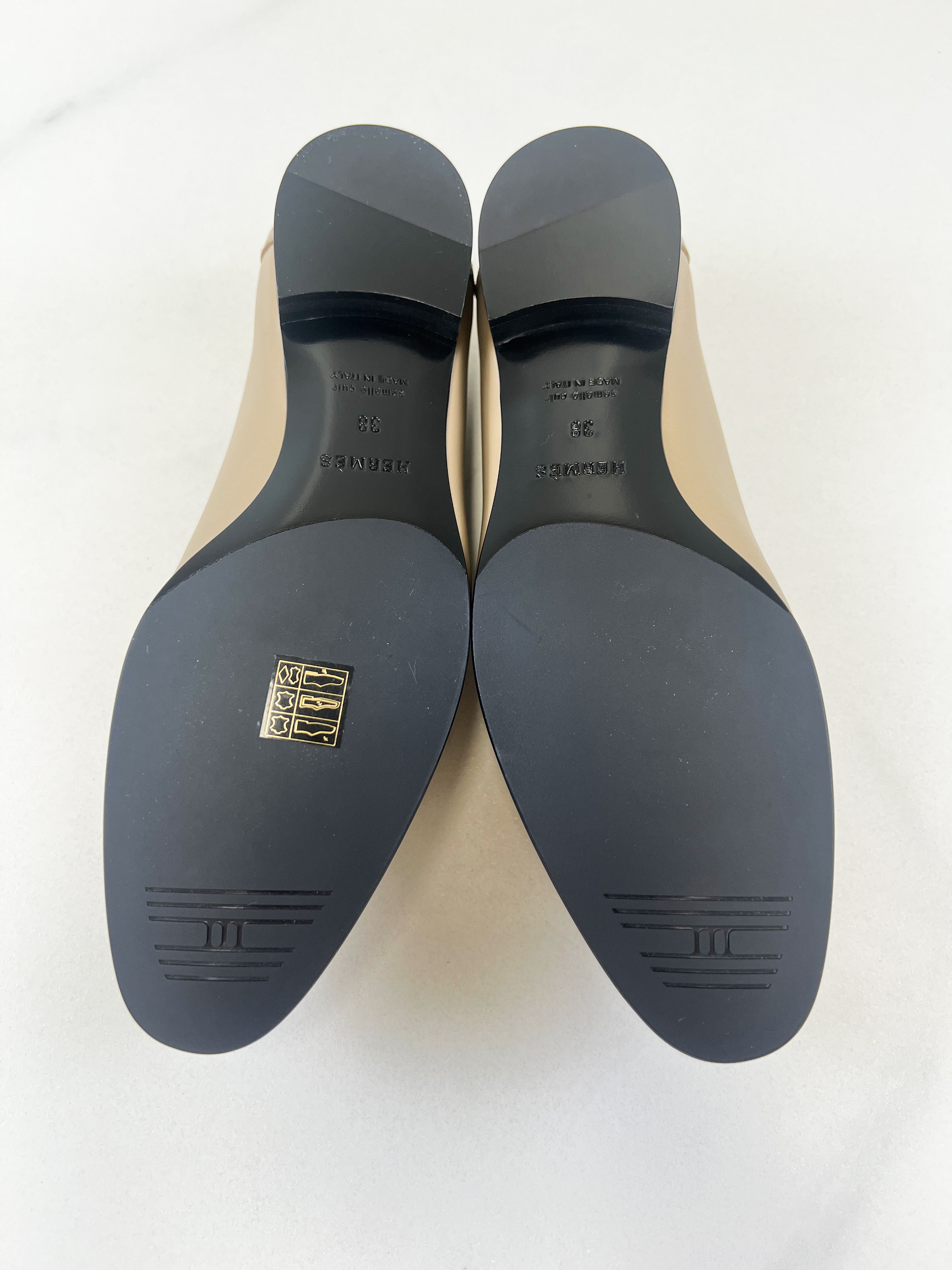 Hermes Royal Beige Loafer Size 38