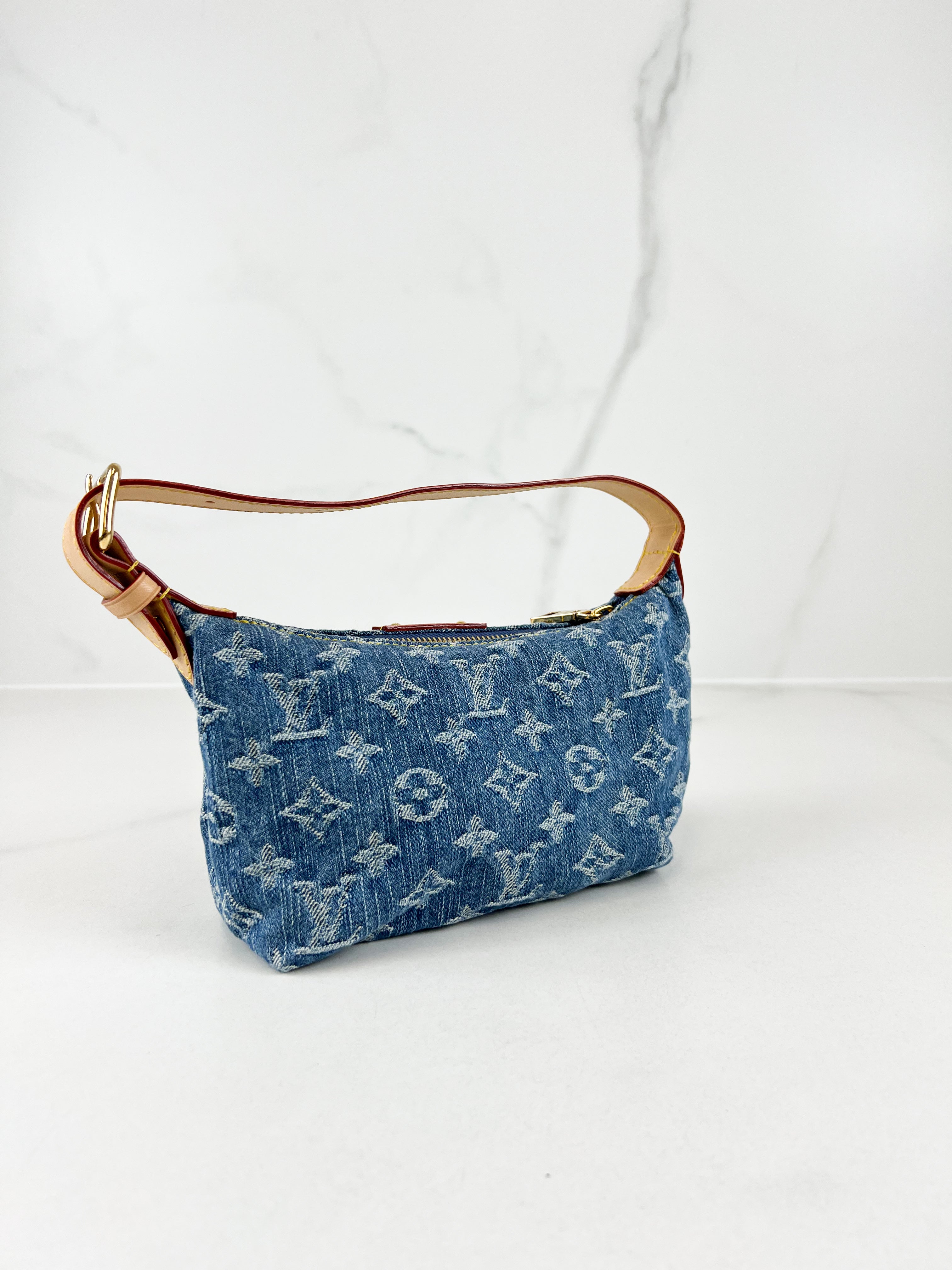Louis Vuitton Hills Pochette Bag in Denim Monogram Canvas