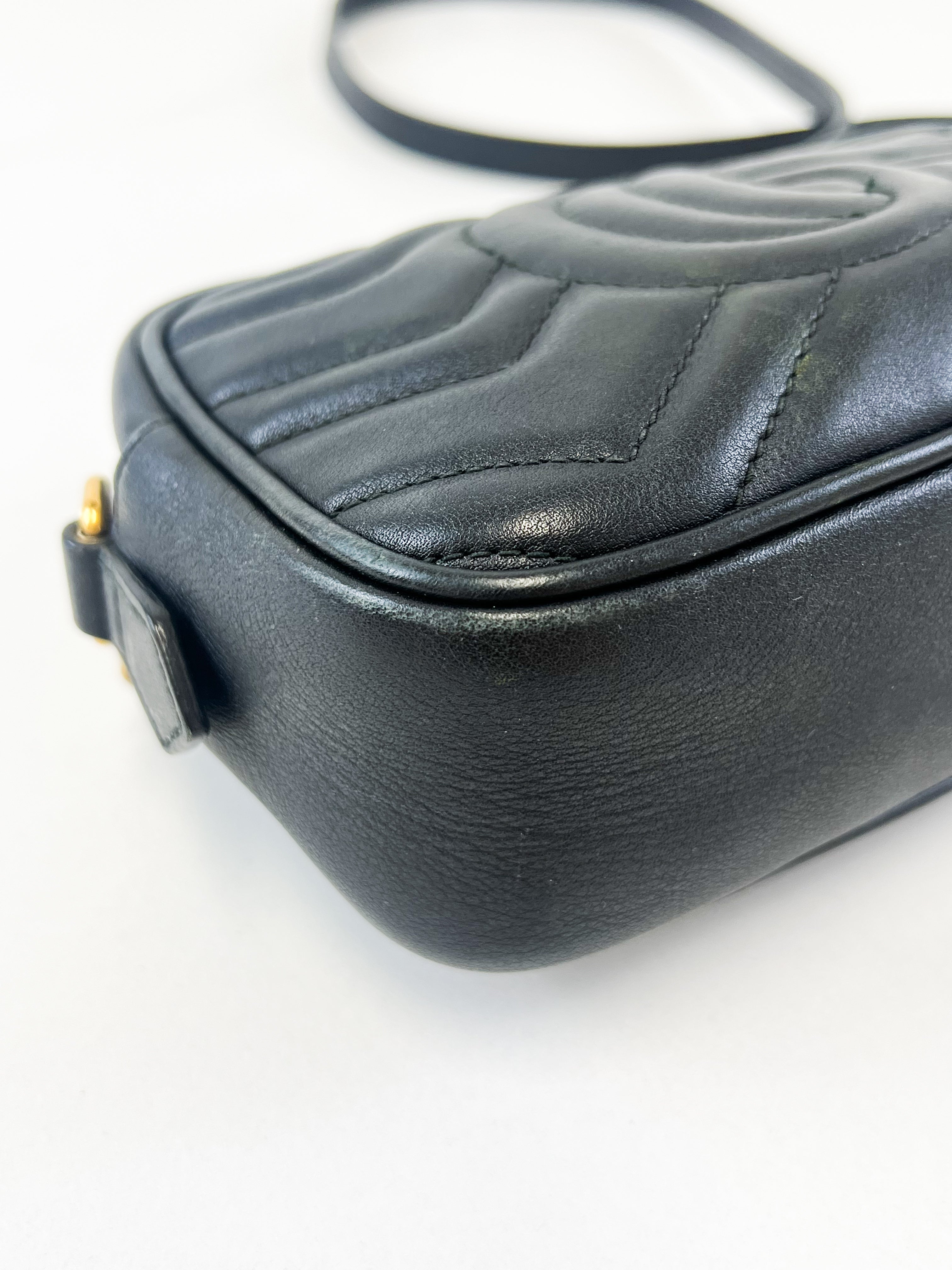 Gucci GG Marmont Matelasse Mini Black Bag
