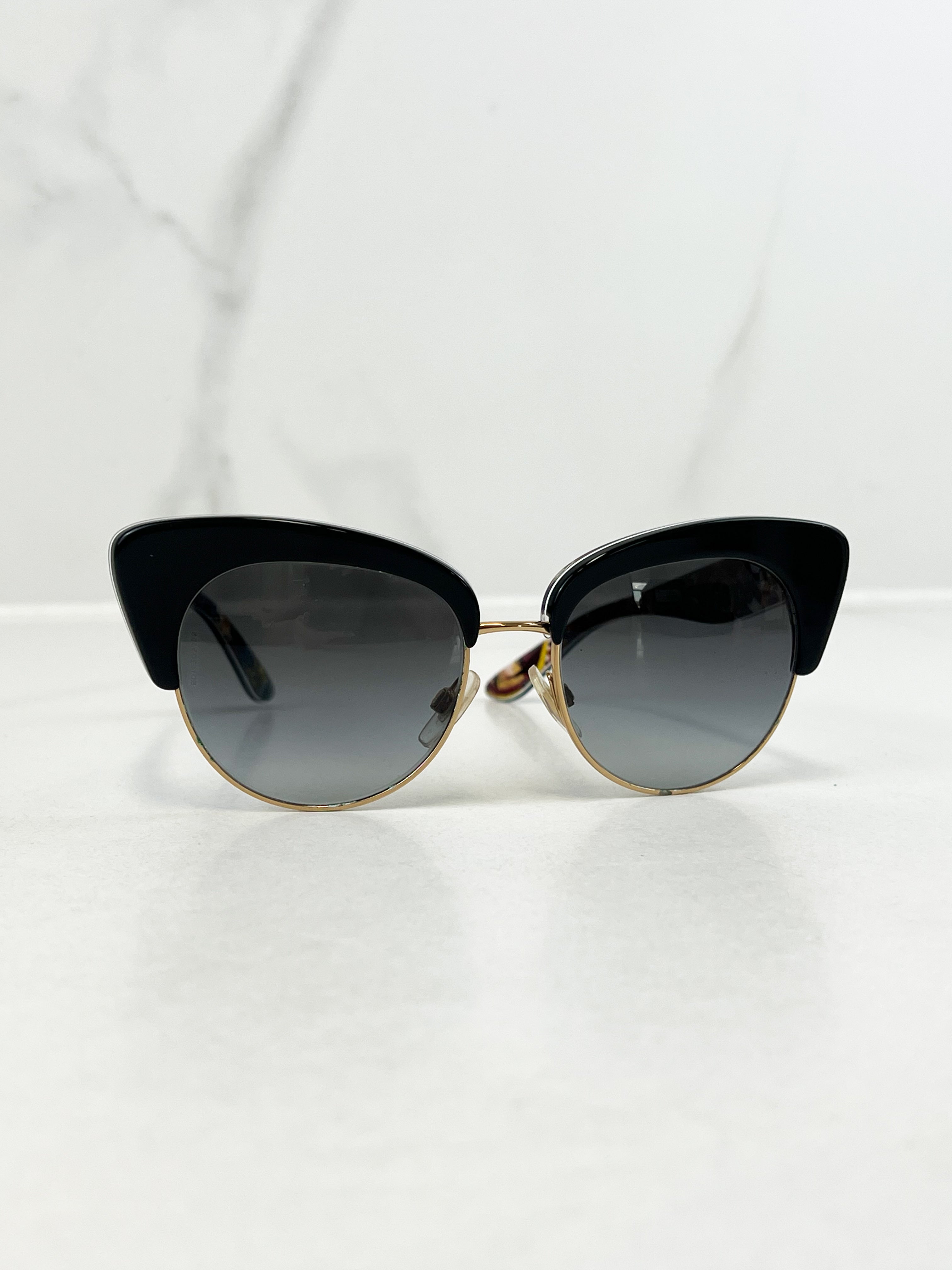 Dolce & Gabbana Black Cat Eye Sunglasses