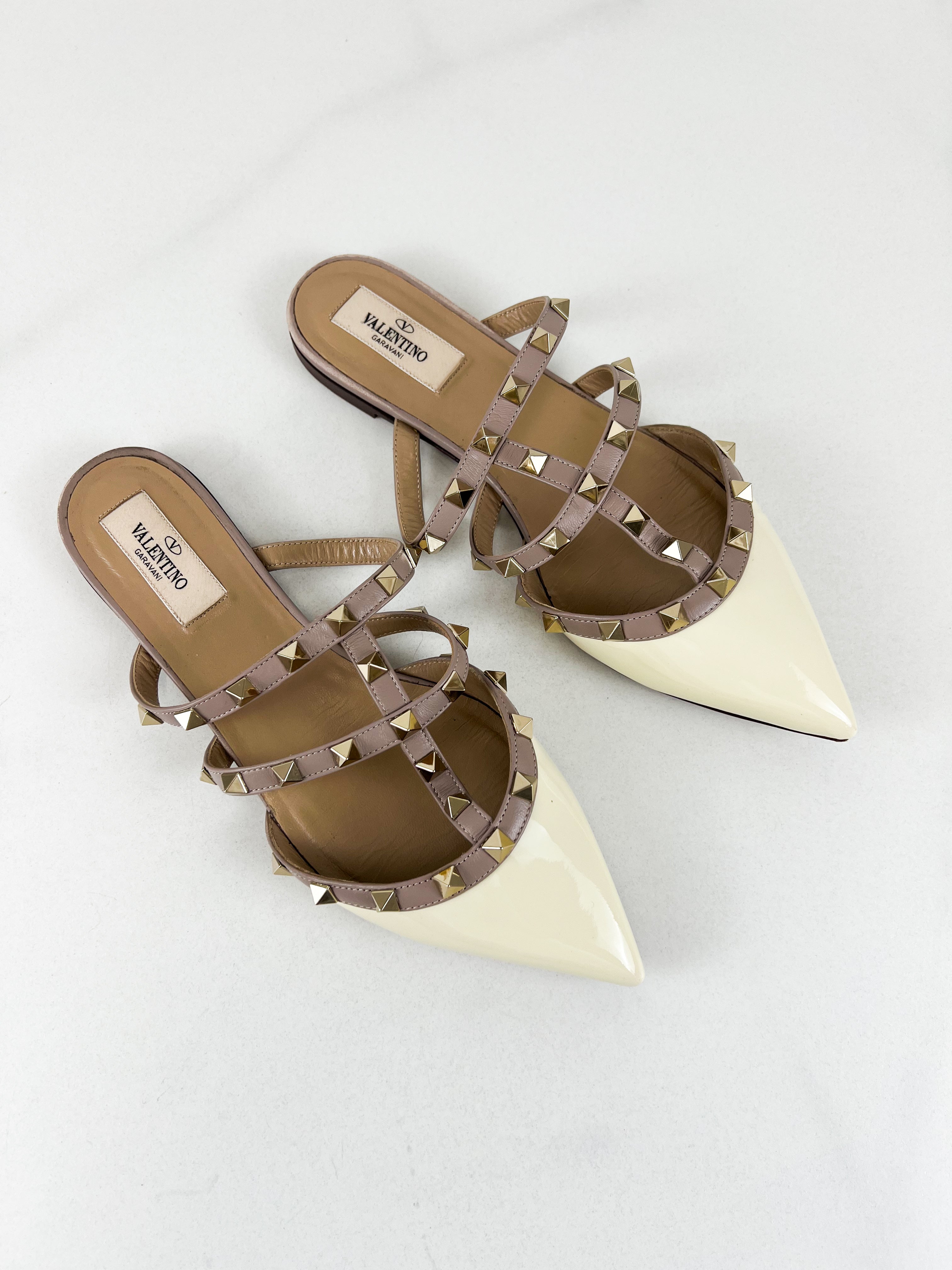 Valentino Garavani Rockstud Flat Mule Size 37