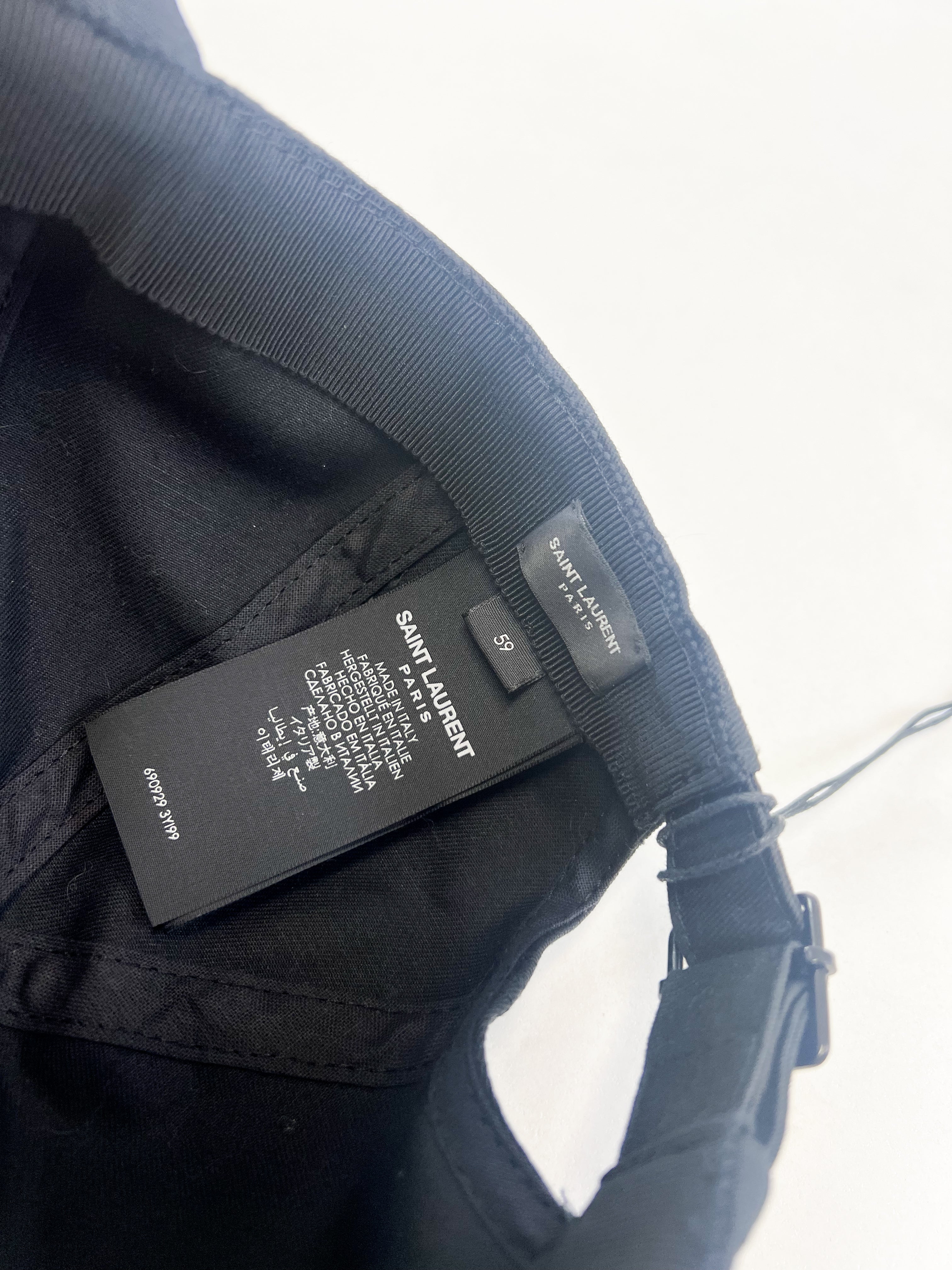 Saint Laurent Casquette Nior Patch Cap