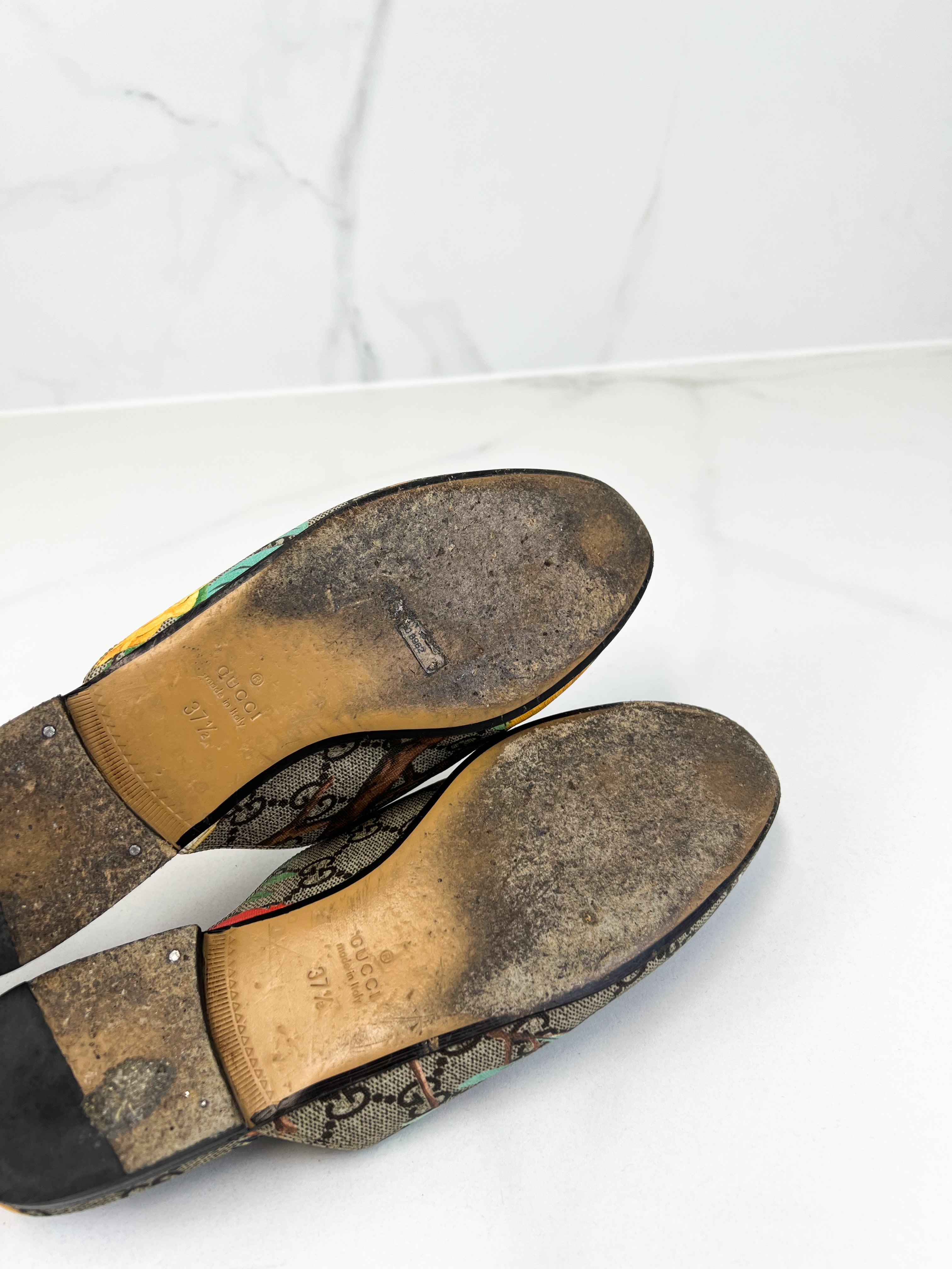 Gucci Canvas Princetown Slipper Size 37.5