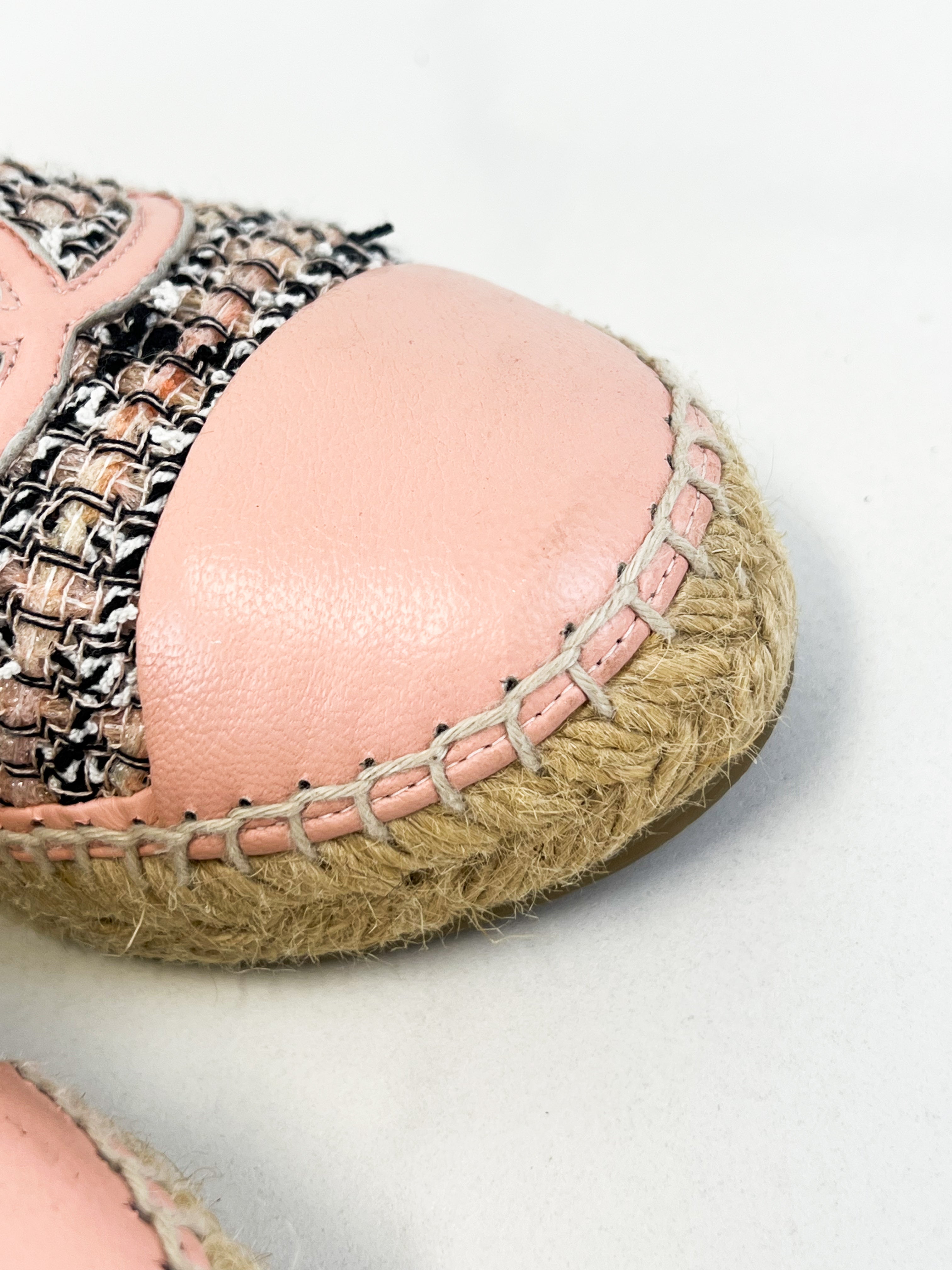 Chanel CC Tweed Espadrille Size 40