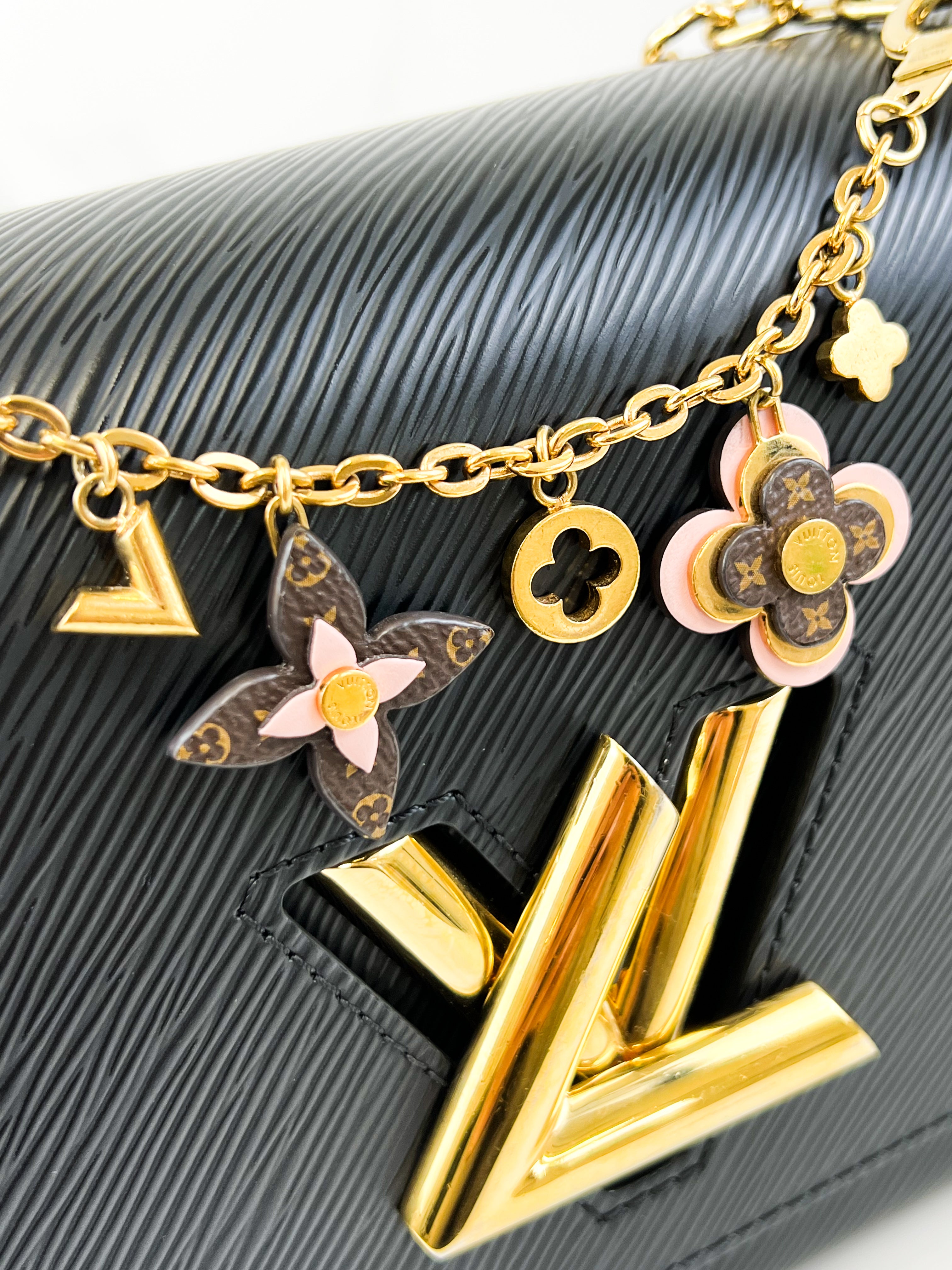 Louis Vuitton Black Twist PM In Epi Leather with GHW & Charms