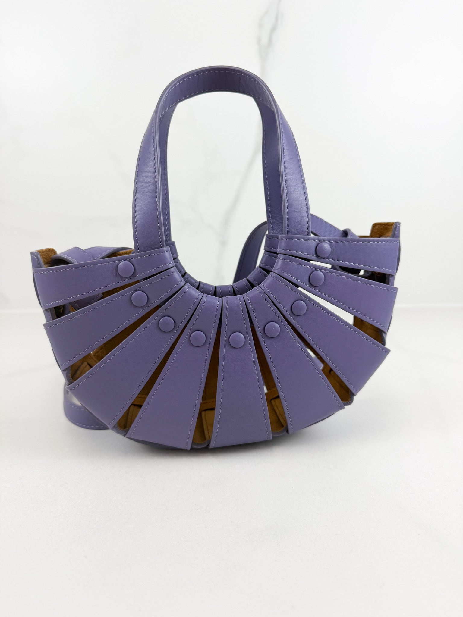 Bottega Veneta Small Calfskin Shell Bag Satchel