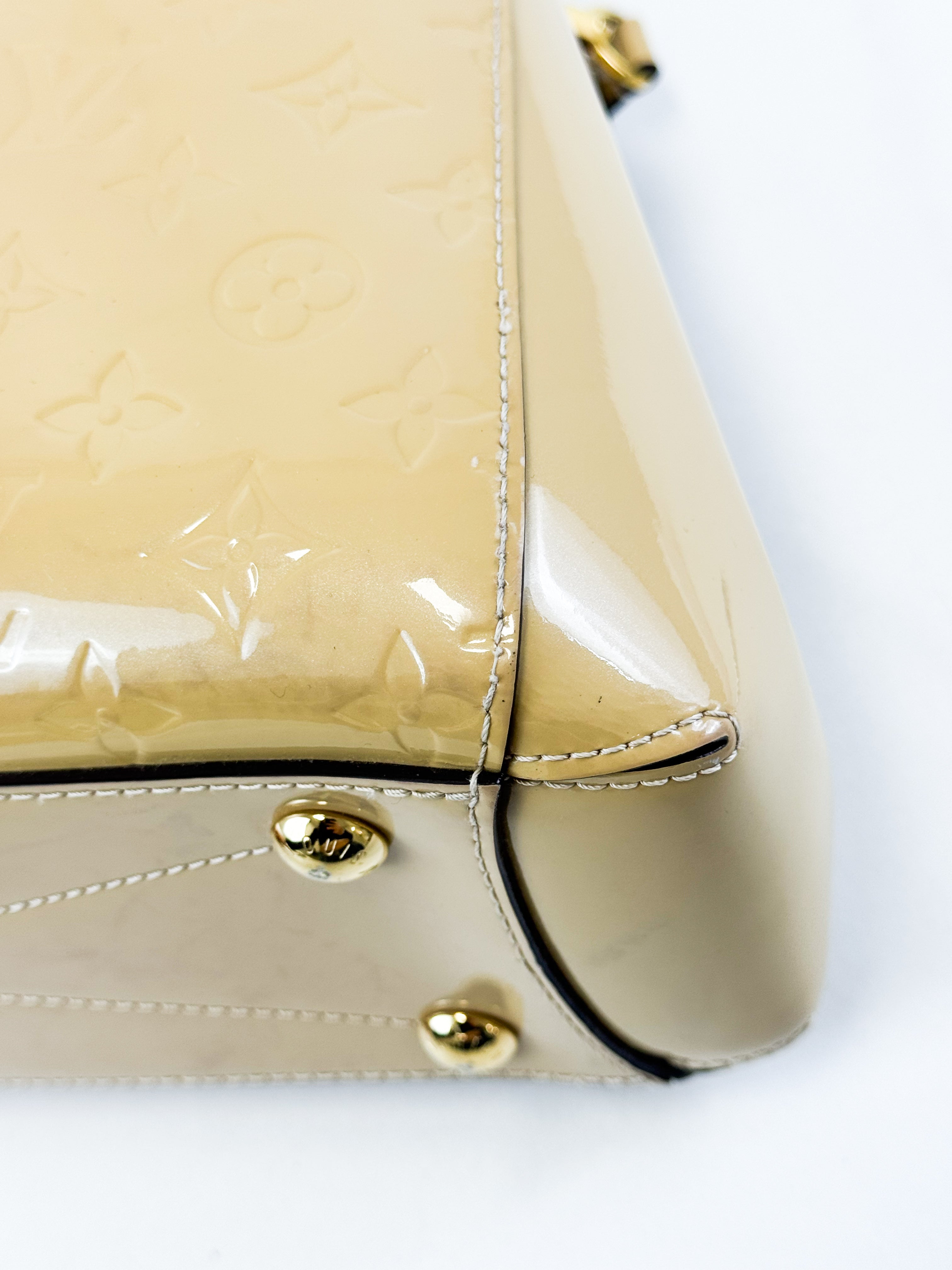 Louis Vuitton Patent Monogram Montaigne BB Satchel