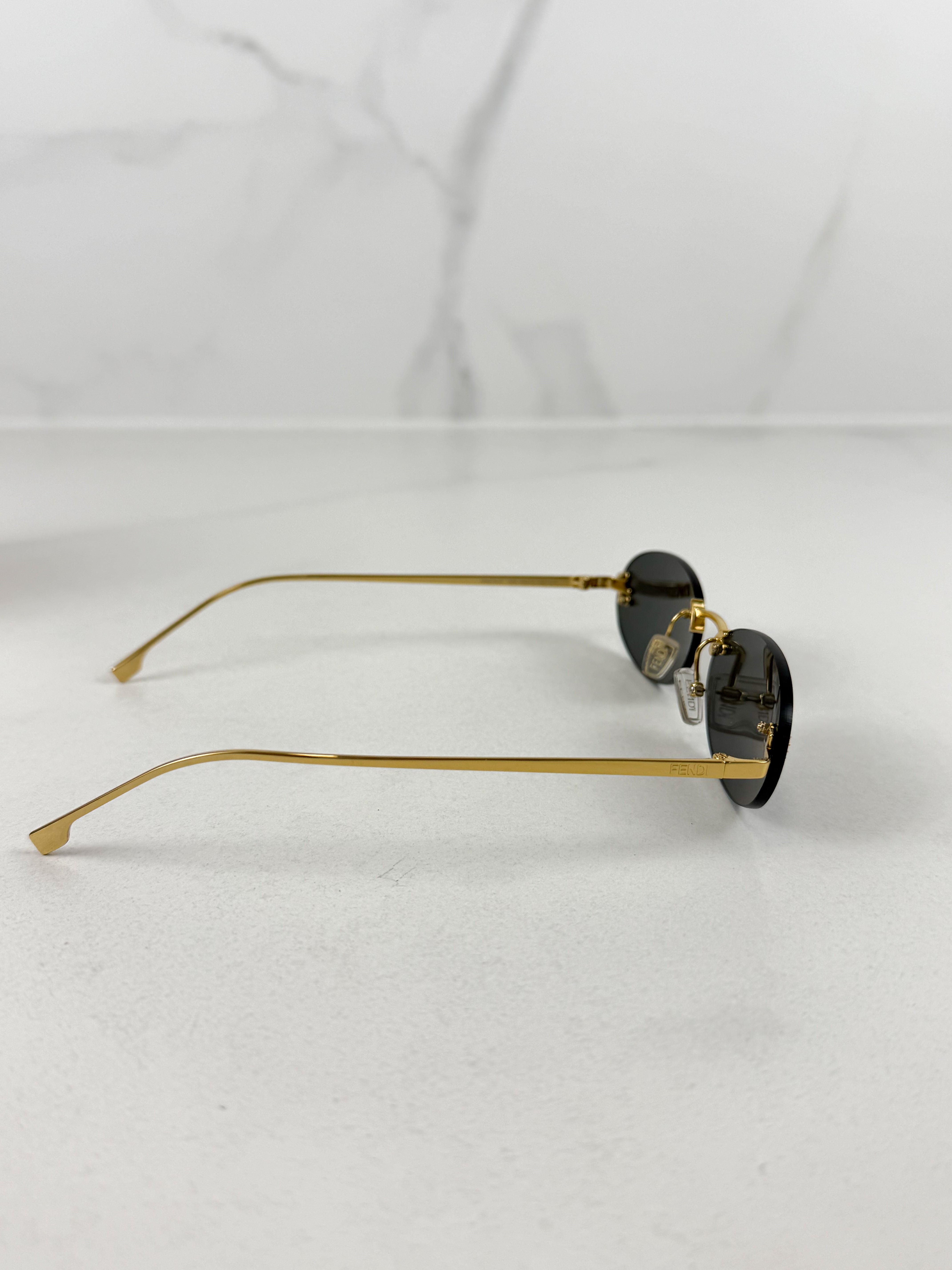 Fendi F First Logo Oval Sunglasses