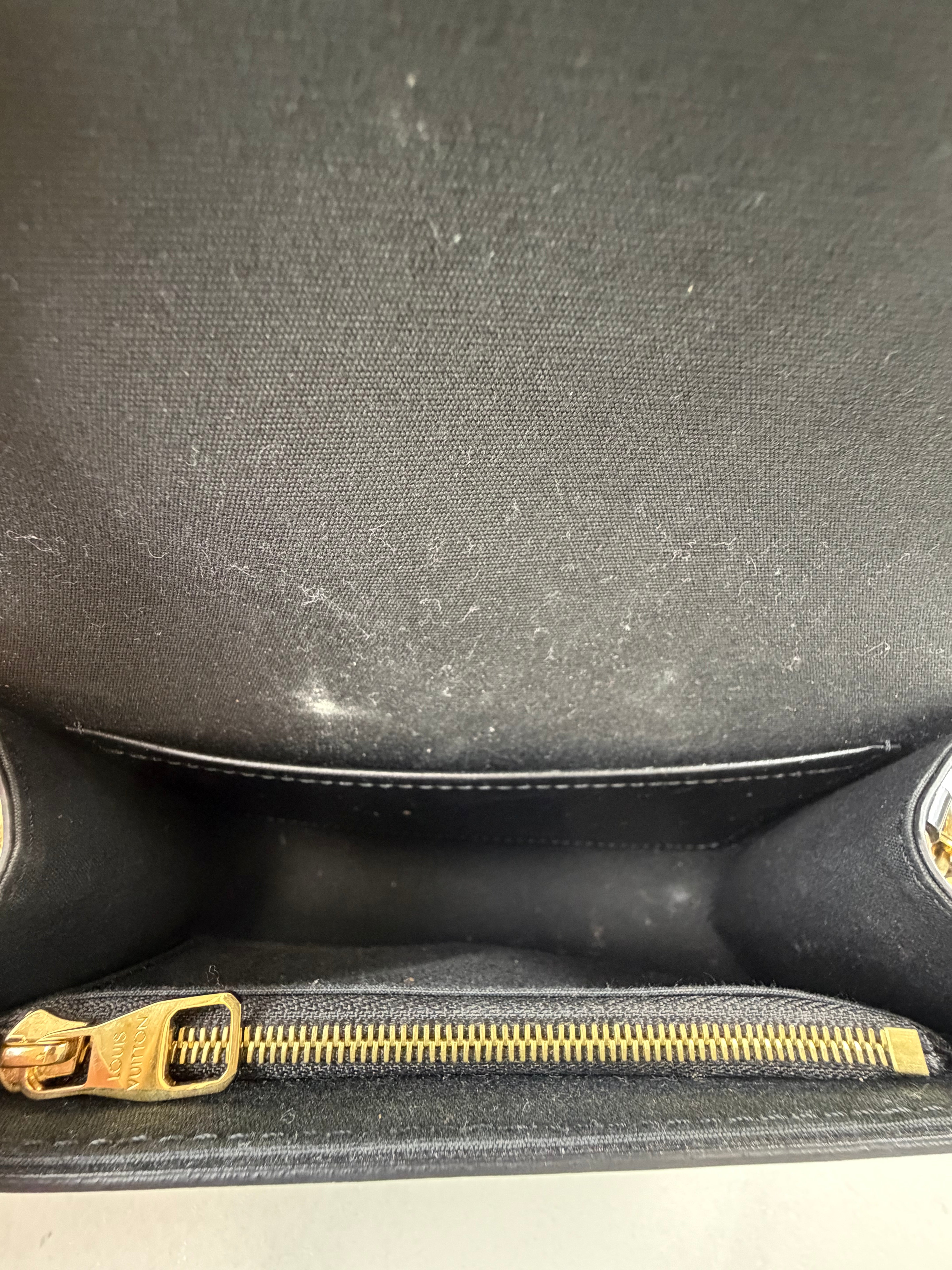 Louis Vuitton Patent Black St Louise Chain Bag