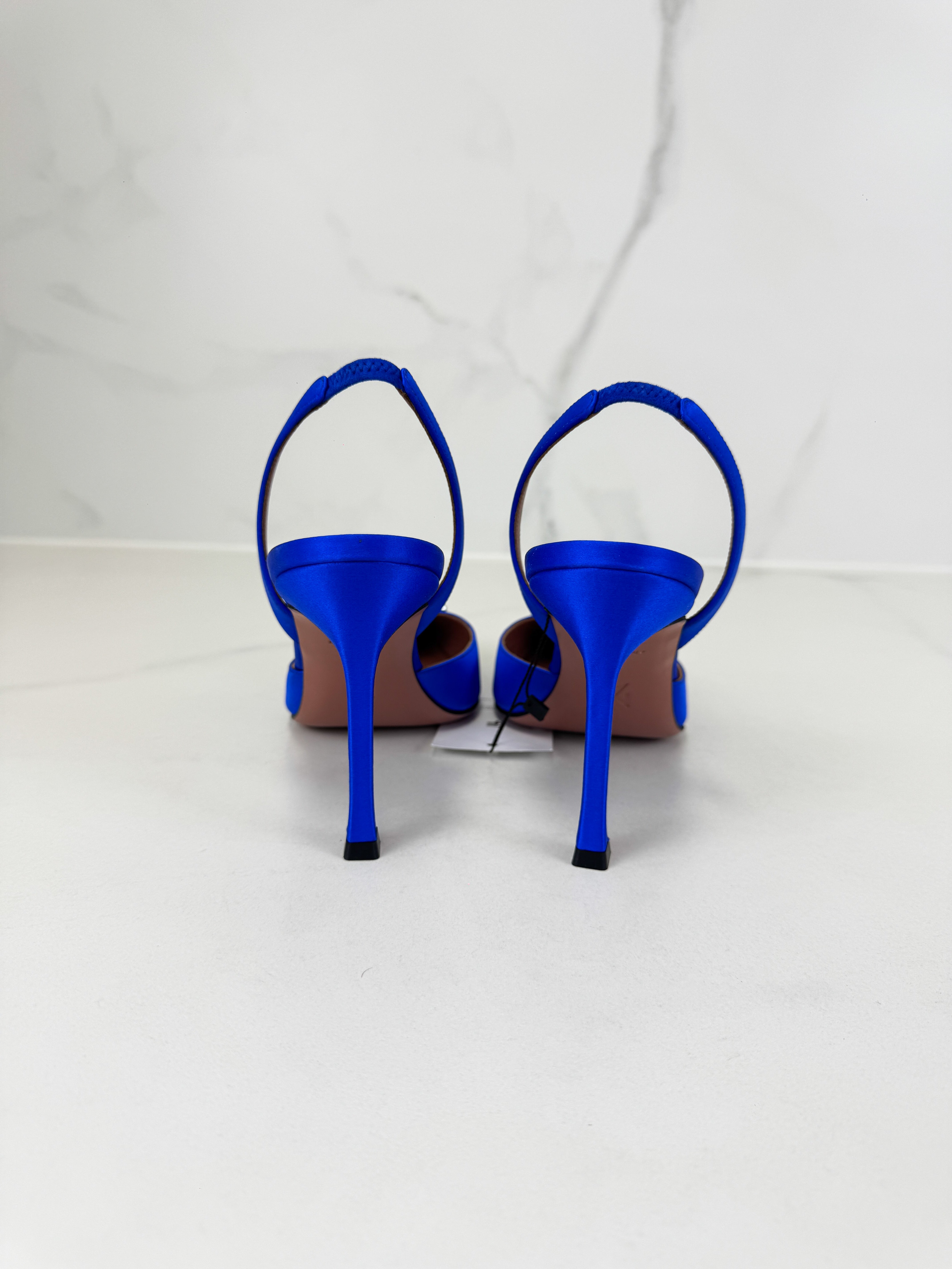Amina Muaddi Camelia Sling 90 Electric Blue Size 40